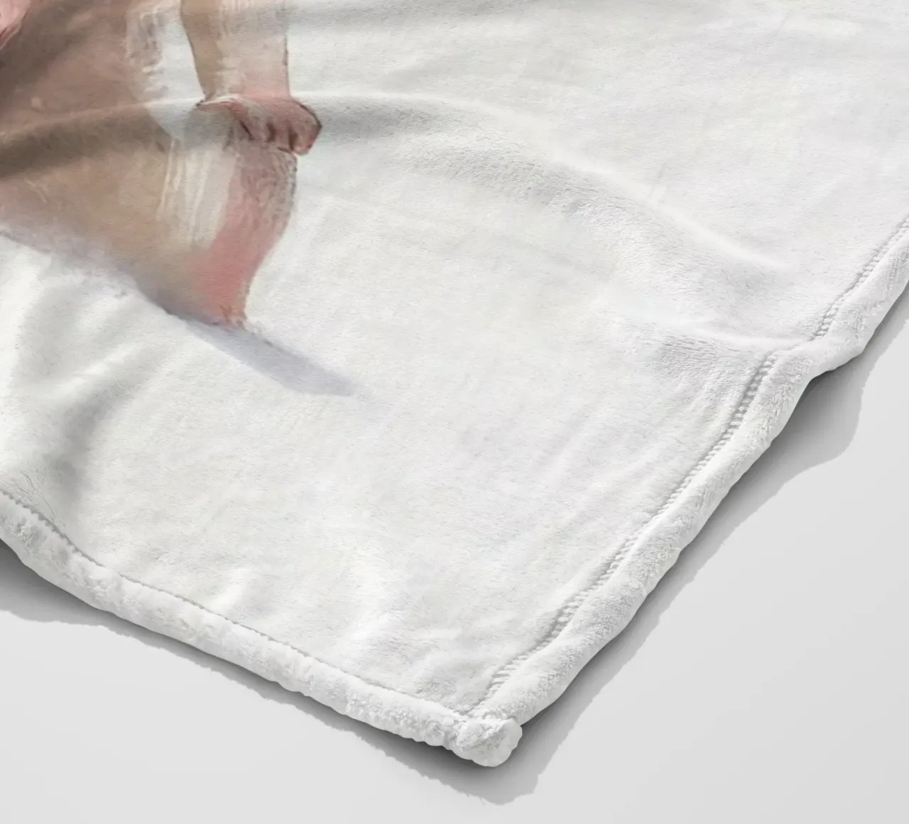 Coniglietto e fiore coperta in pile da Emil Art Studio