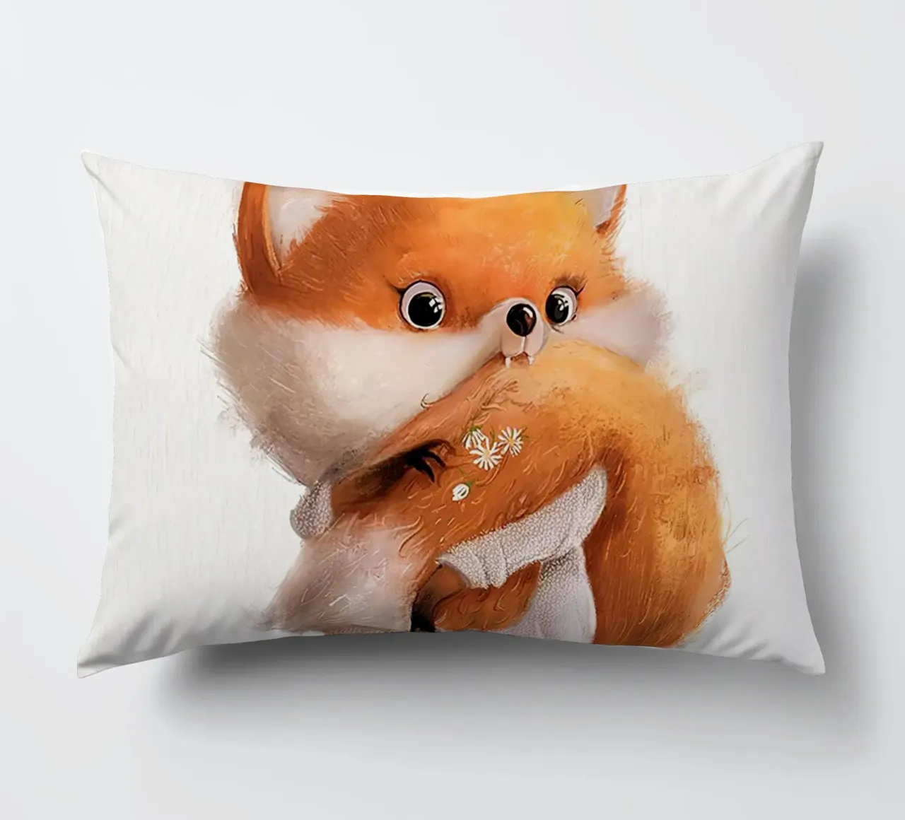 Volpe con coda folta cuscino da Emil Art Studio