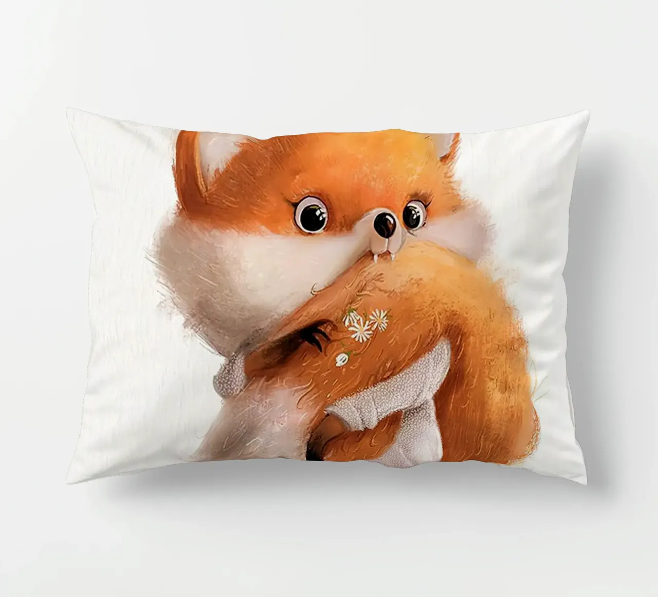Volpe con coda folta cuscino da Emil Art Studio