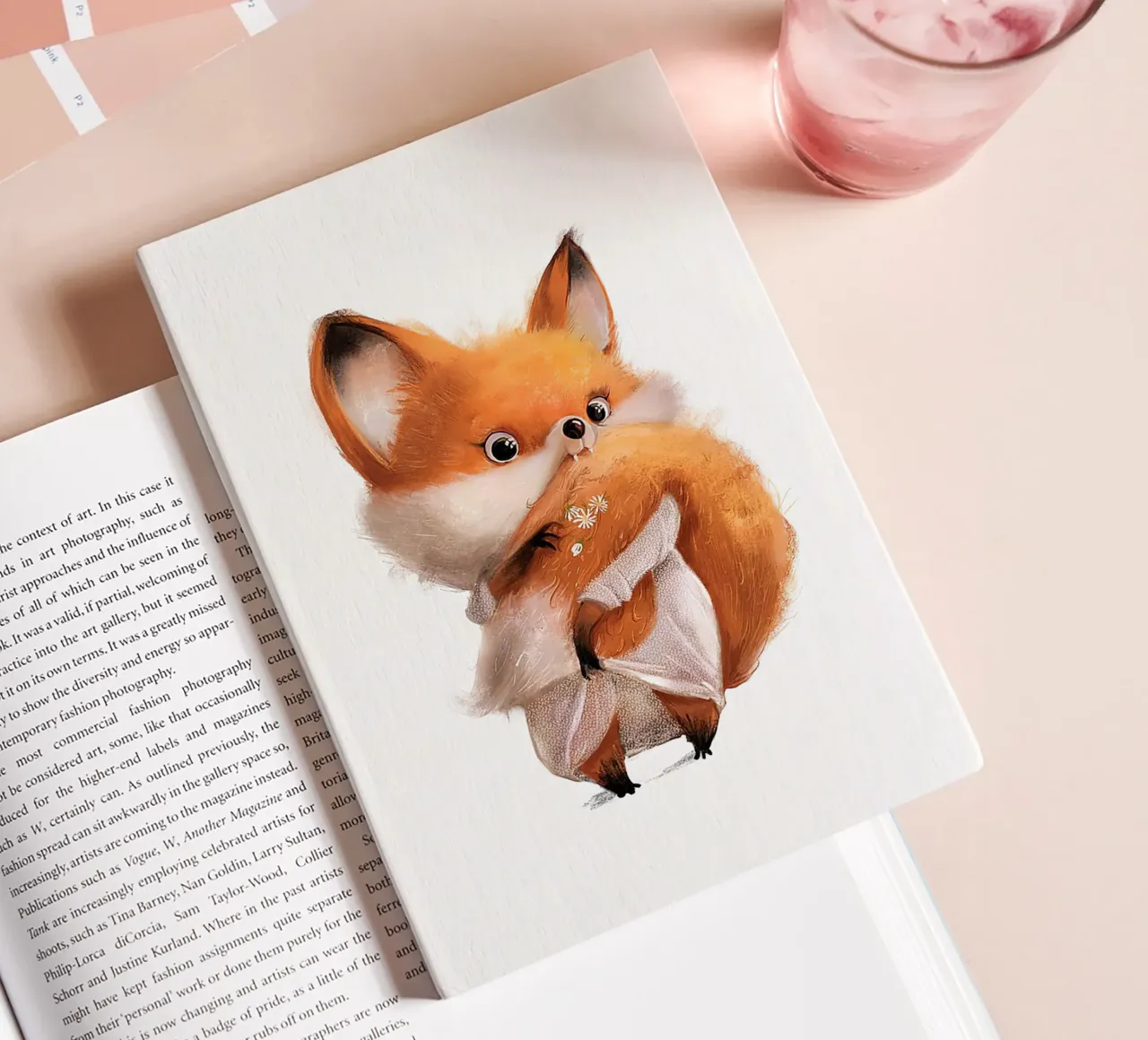 Volpe con coda folta diario da Emil Art Studio