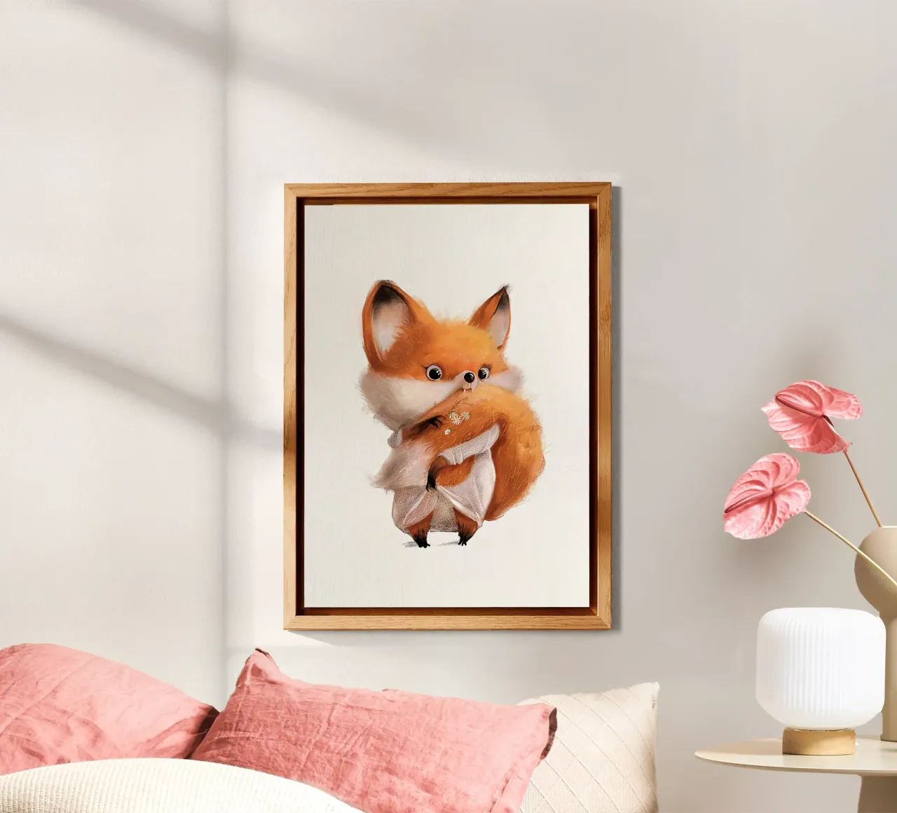 Volpe con coda folta pannello forex da Emil Art Studio