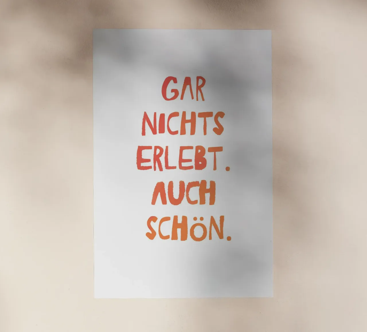 Gar Nichts Erlebt pellicola backlit da Attaboy Dsgn