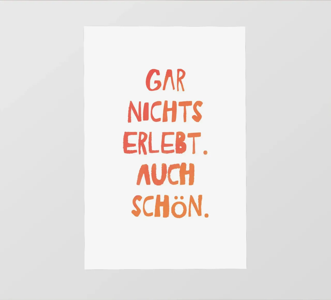 Gar Nichts Erlebt pellicola backlit da Attaboy Dsgn