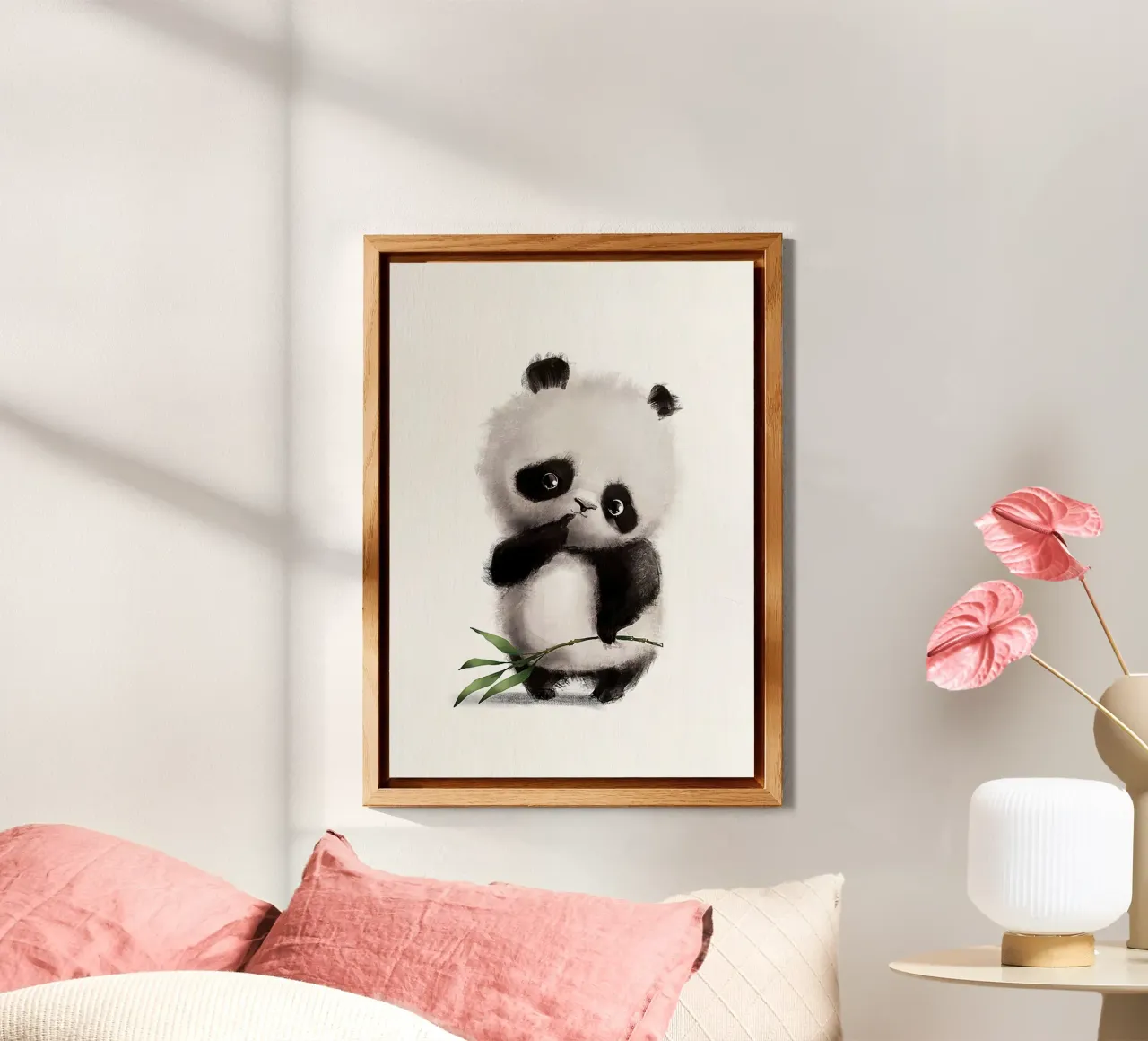 Panda premuroso alluminio dibond da Emil Art Studio