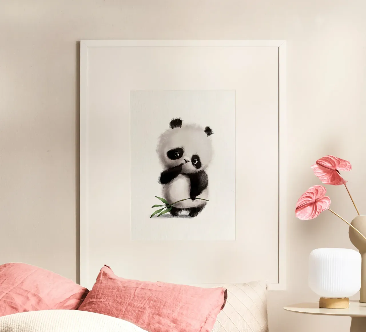 Toughtful Panda poster da Emil Art Studio