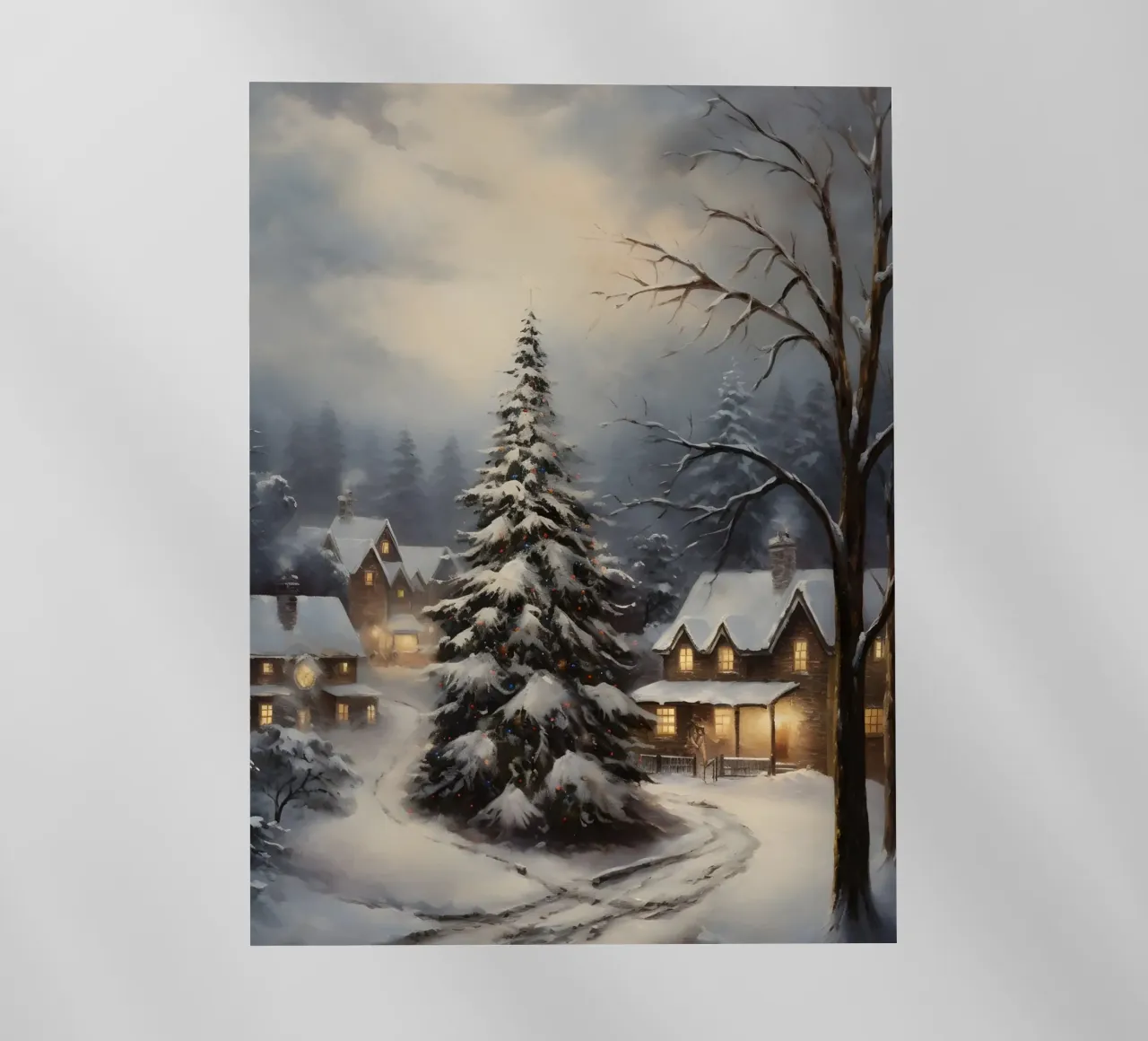 Villaggio natalizio invernale - luci scintillanti e pace nella neve pellicola backlit da Christmas Vibes 2025