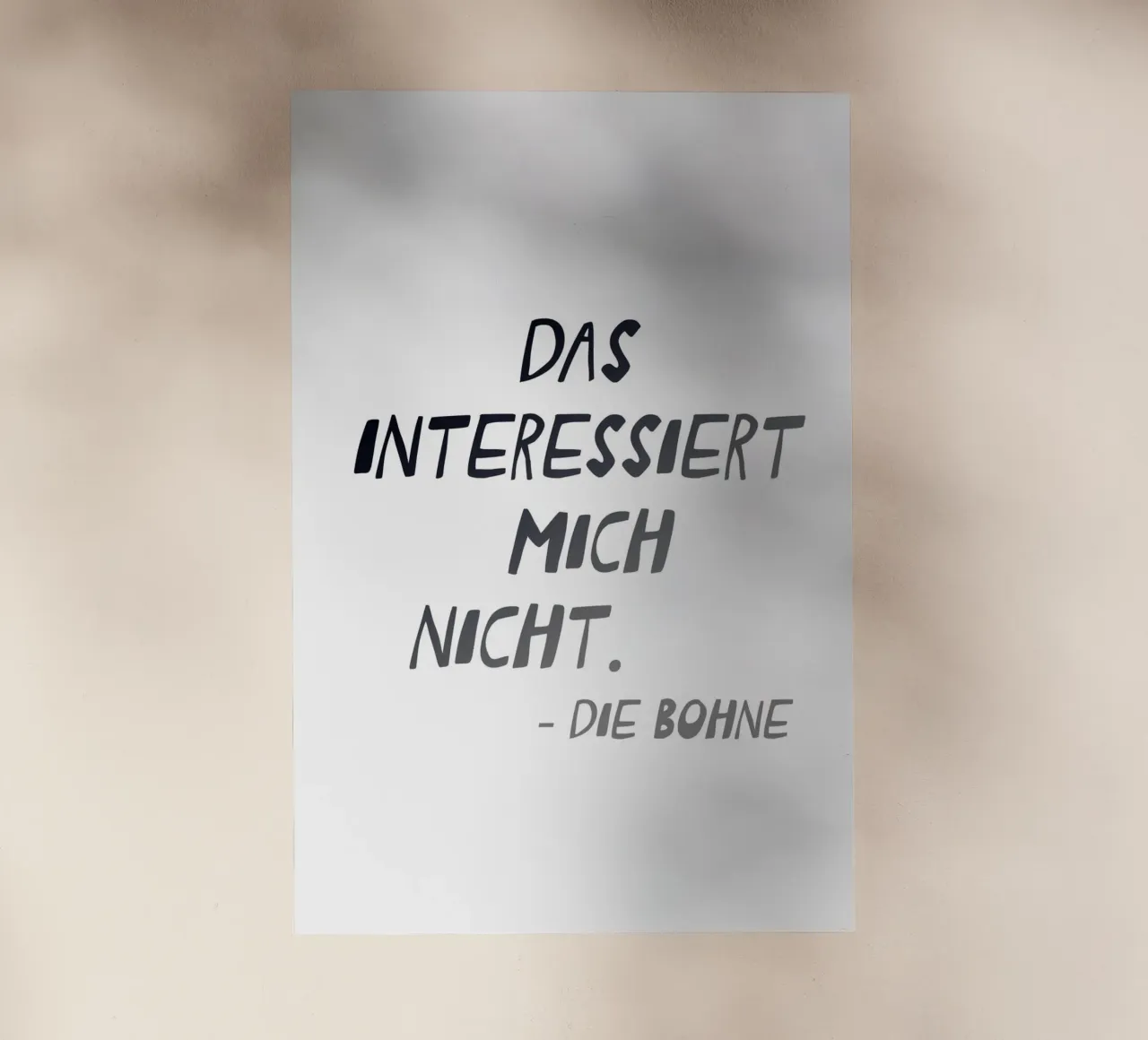 Das Interessiert Mich Nicht pellicola backlit da Attaboy Dsgn