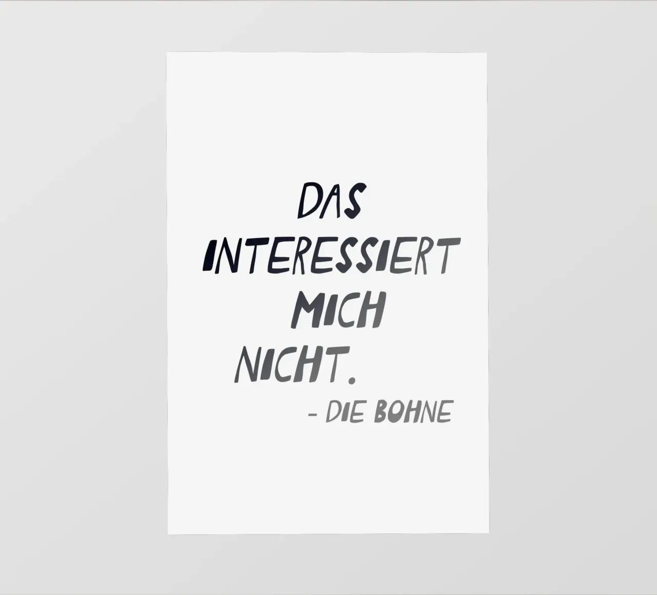 Das Interessiert Mich Nicht pellicola backlit da Attaboy Dsgn