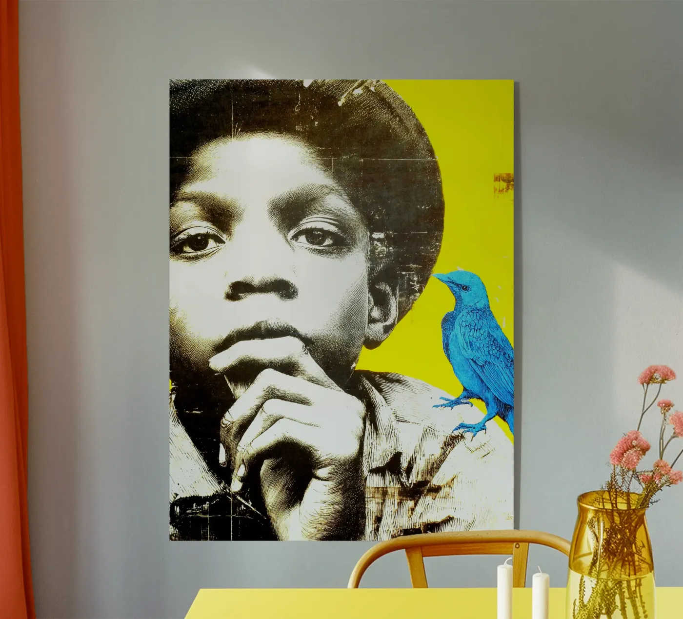 Bird and young Acryl-Glas von Puschkinowa
