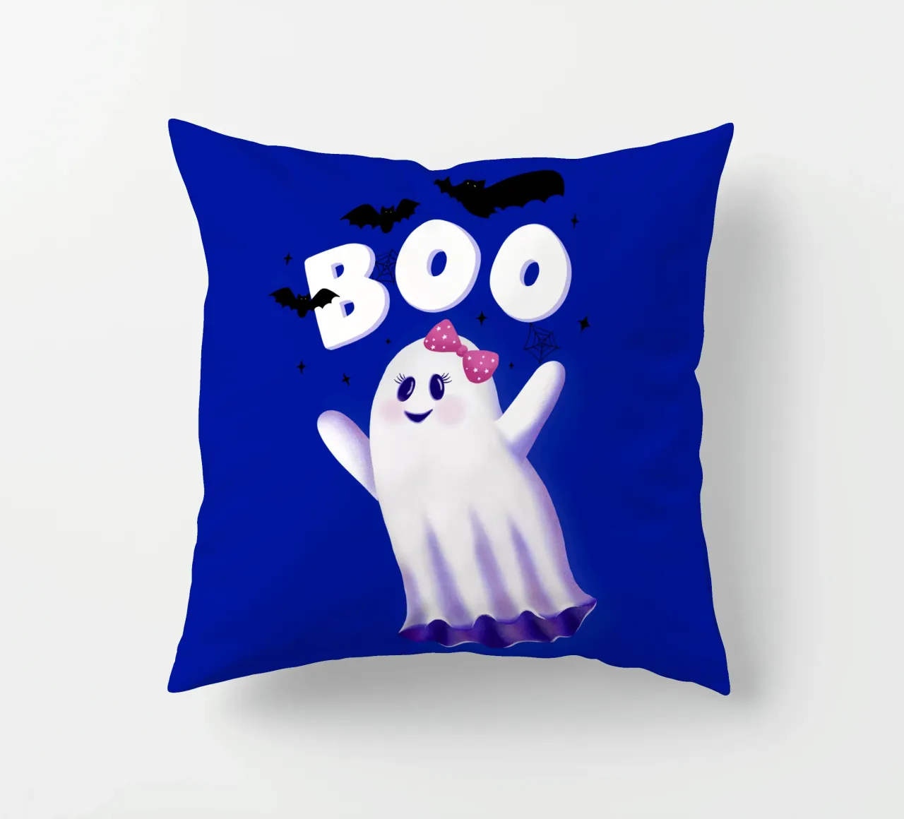 Boo. Witching hour and Halloween. decorative cushion by CalliLetters