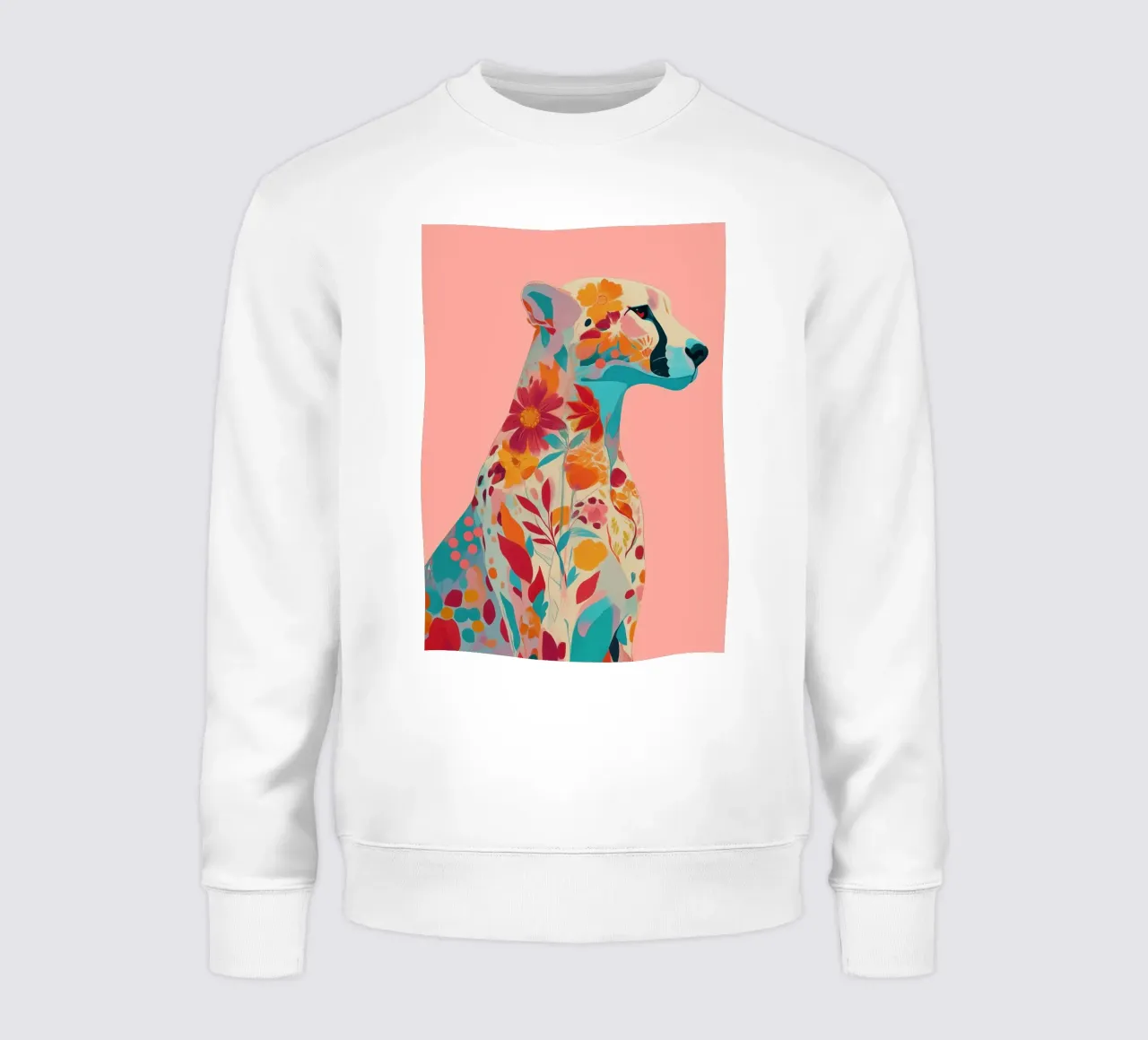 Portrait of a Cheetah in Bloom sudadera de Luca