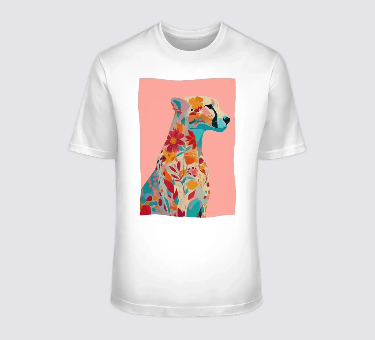 Portrait of a Cheetah in Bloom camiseta de Luca