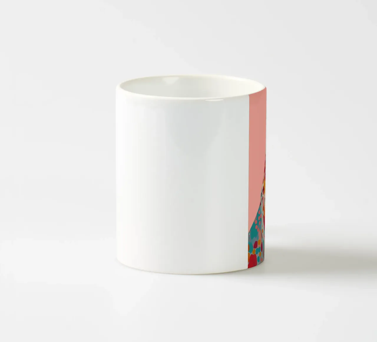 Portrait of a Cheetah in Bloom tazza in ceramica da Luca