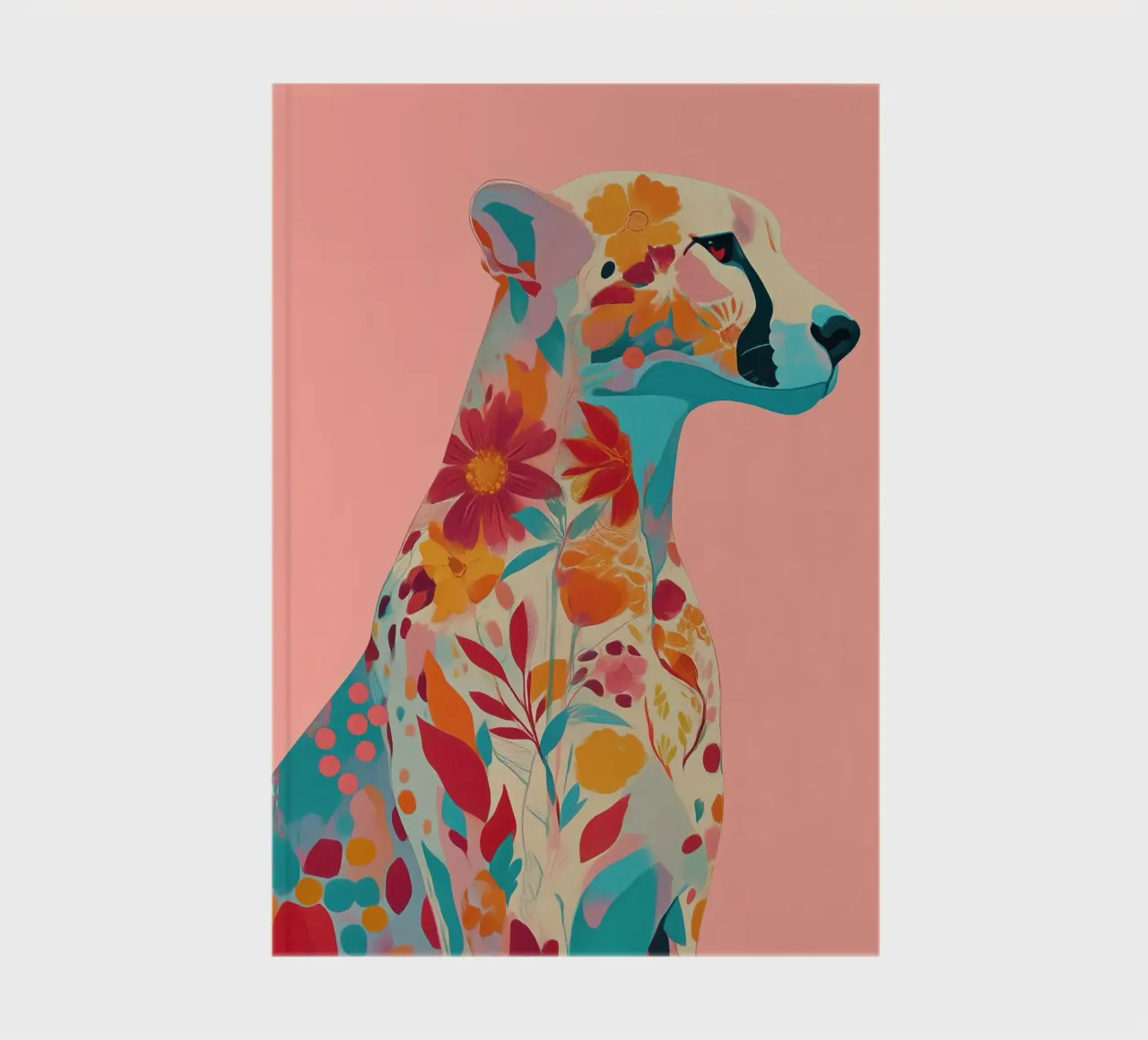 Portrait of a Cheetah in Bloom notebook by Luca