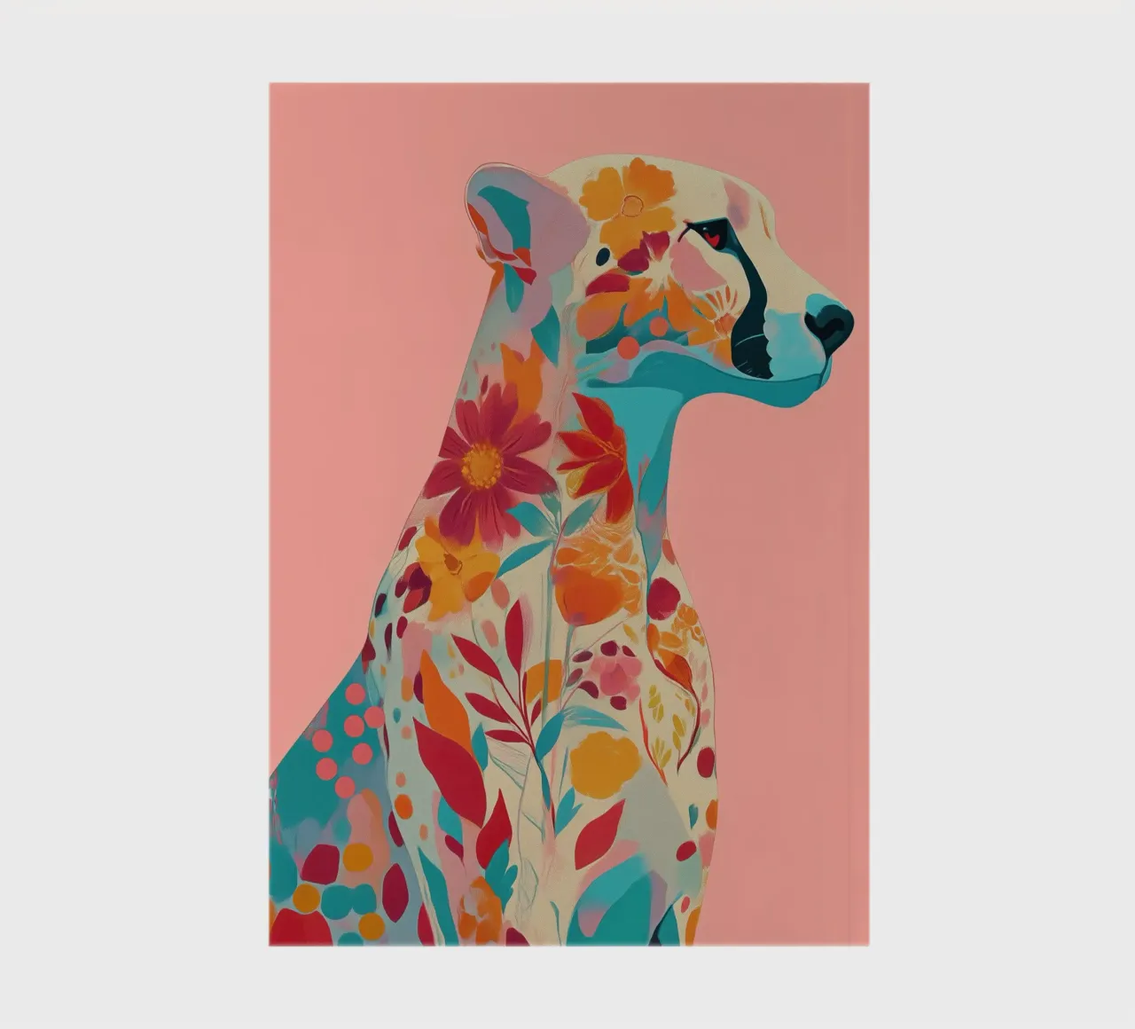 Portrait of a Cheetah in Bloom notebook by Luca