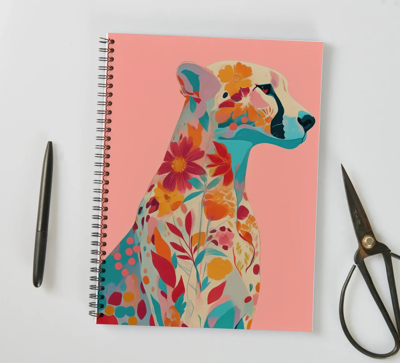 Portrait of a Cheetah in Bloom diario ad anelli da Luca