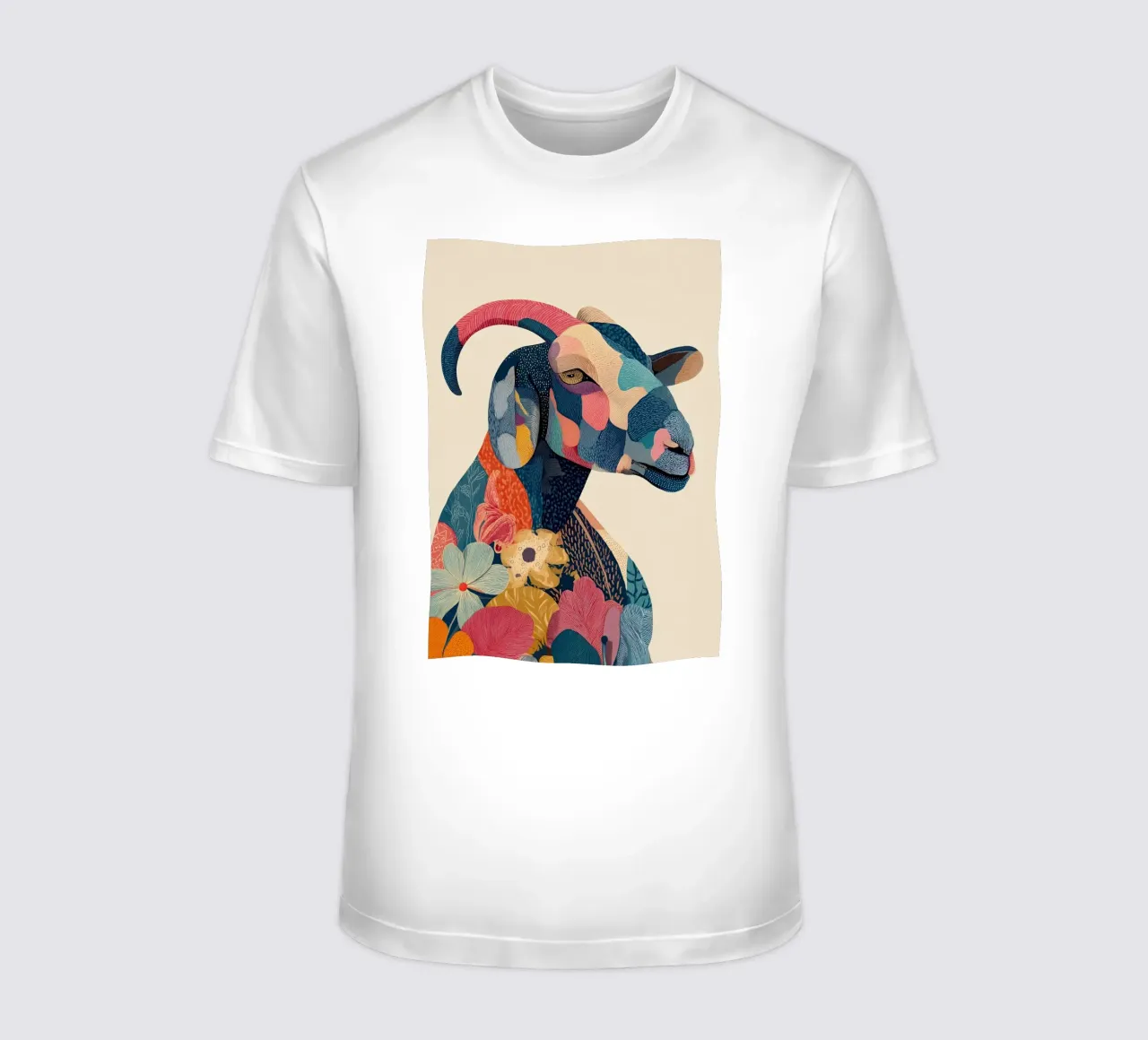 Portrait of a Goat in Bloom camiseta de Luca