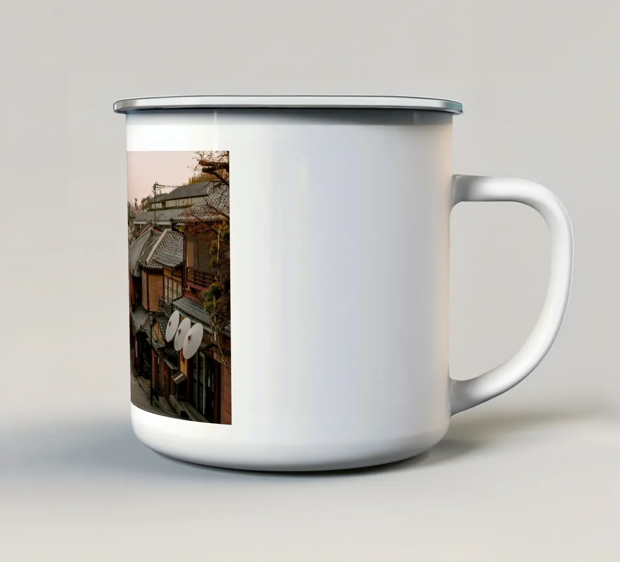 Vicolo di Kyoto, Giappone tazza in smalto da mbgraphx2