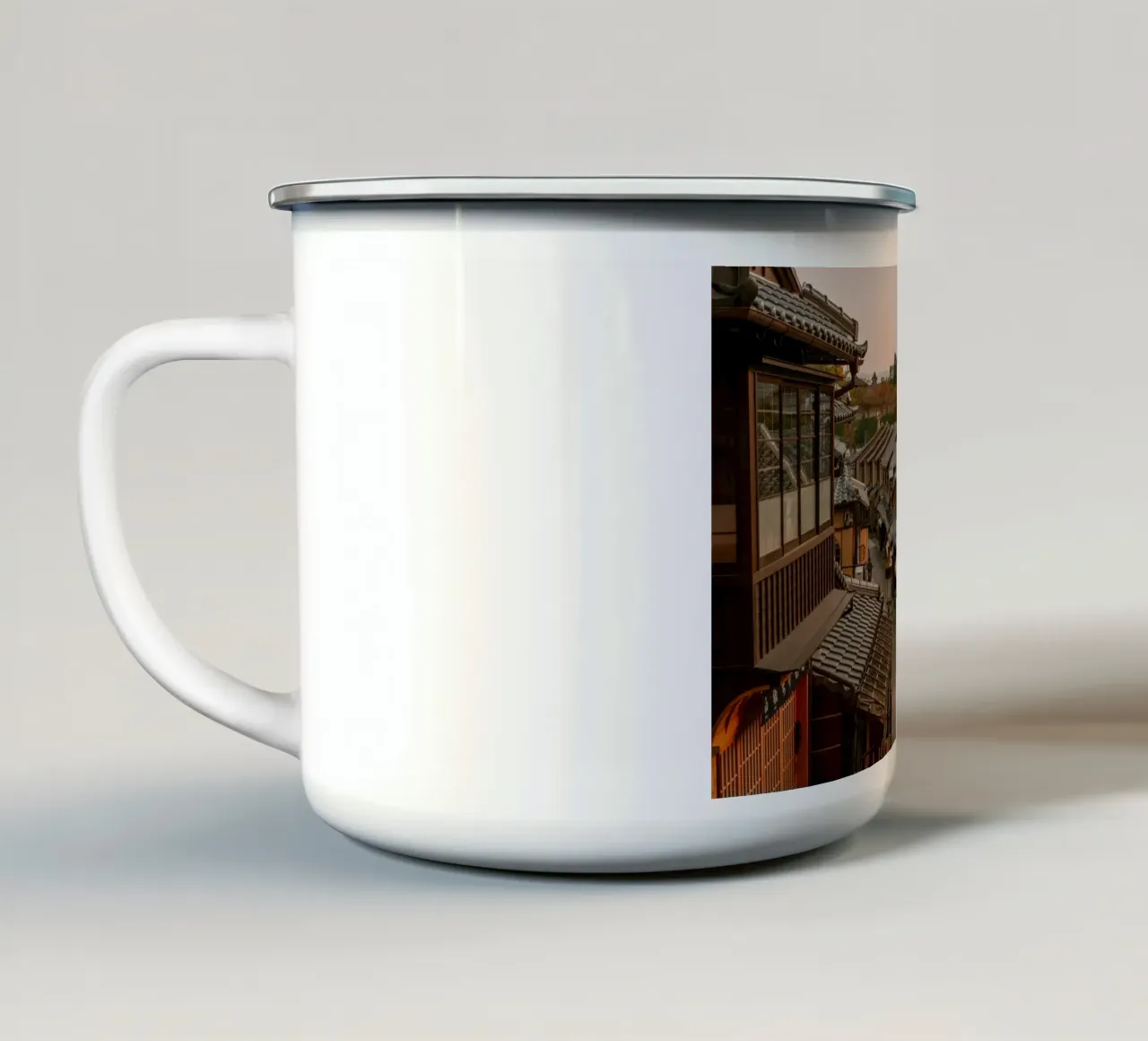 Vicolo di Kyoto, Giappone tazza in smalto da mbgraphx2