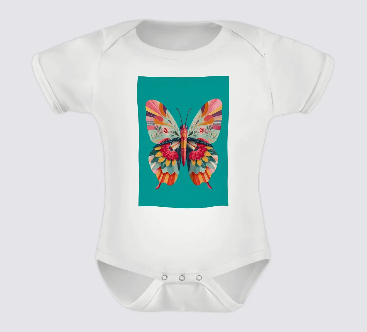Study of a Butterfly in Bloom body neonato maniche corte da Luca