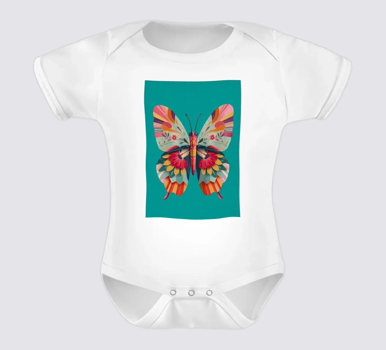 Study of a Butterfly in Bloom body neonato maniche corte da Luca