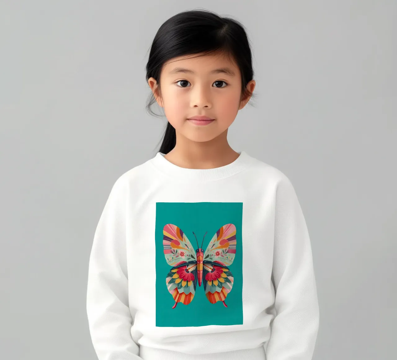 Study of a Butterfly in Bloom felpa bambino da Luca