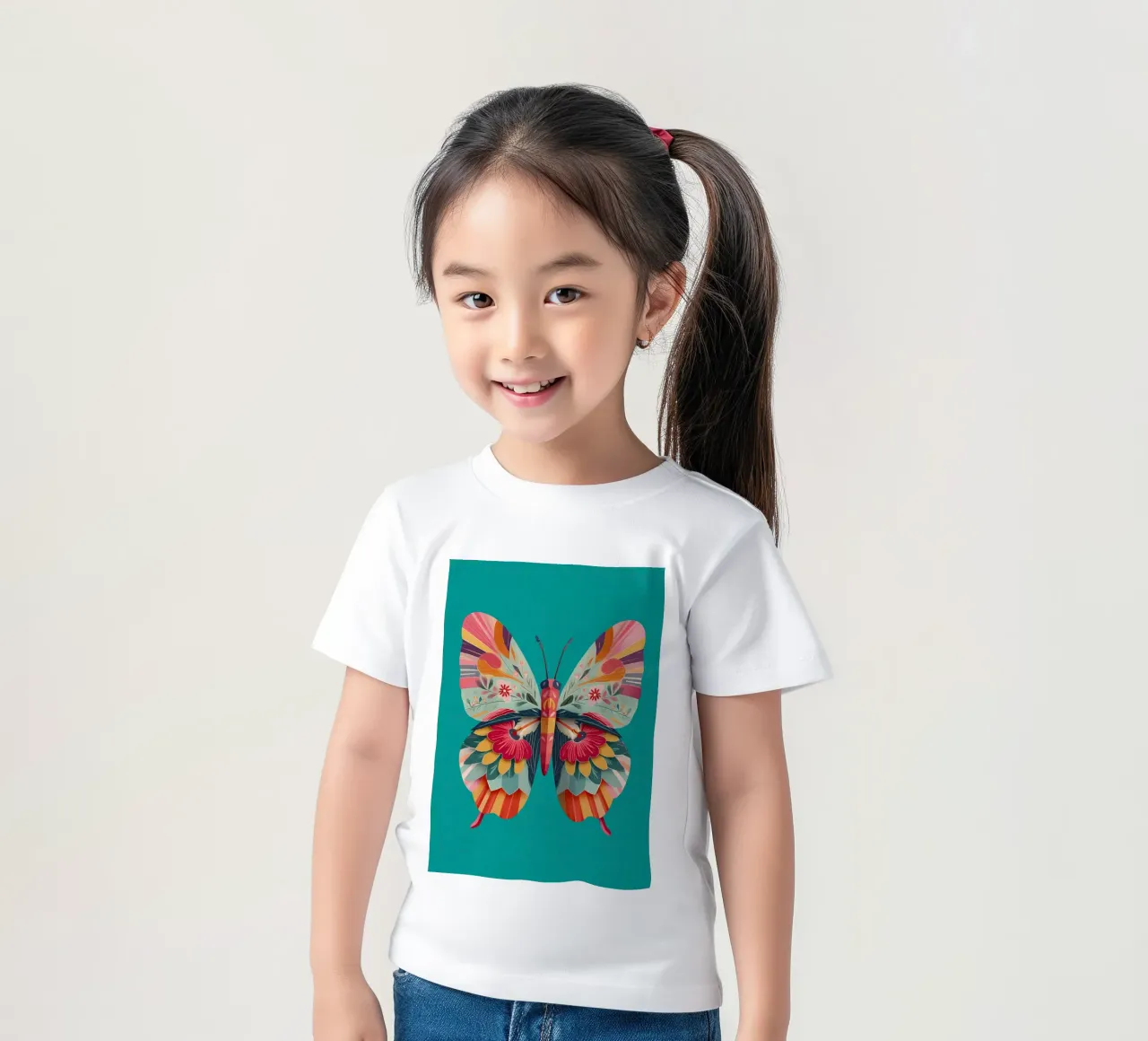 Study of a Butterfly in Bloom t-shirt bambini da Luca