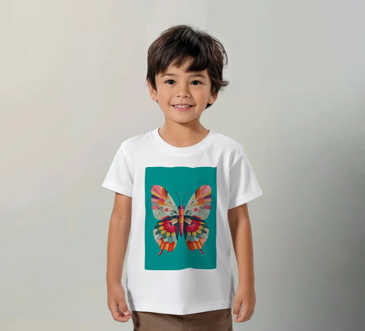 Study of a Butterfly in Bloom t-shirt bambini da Luca