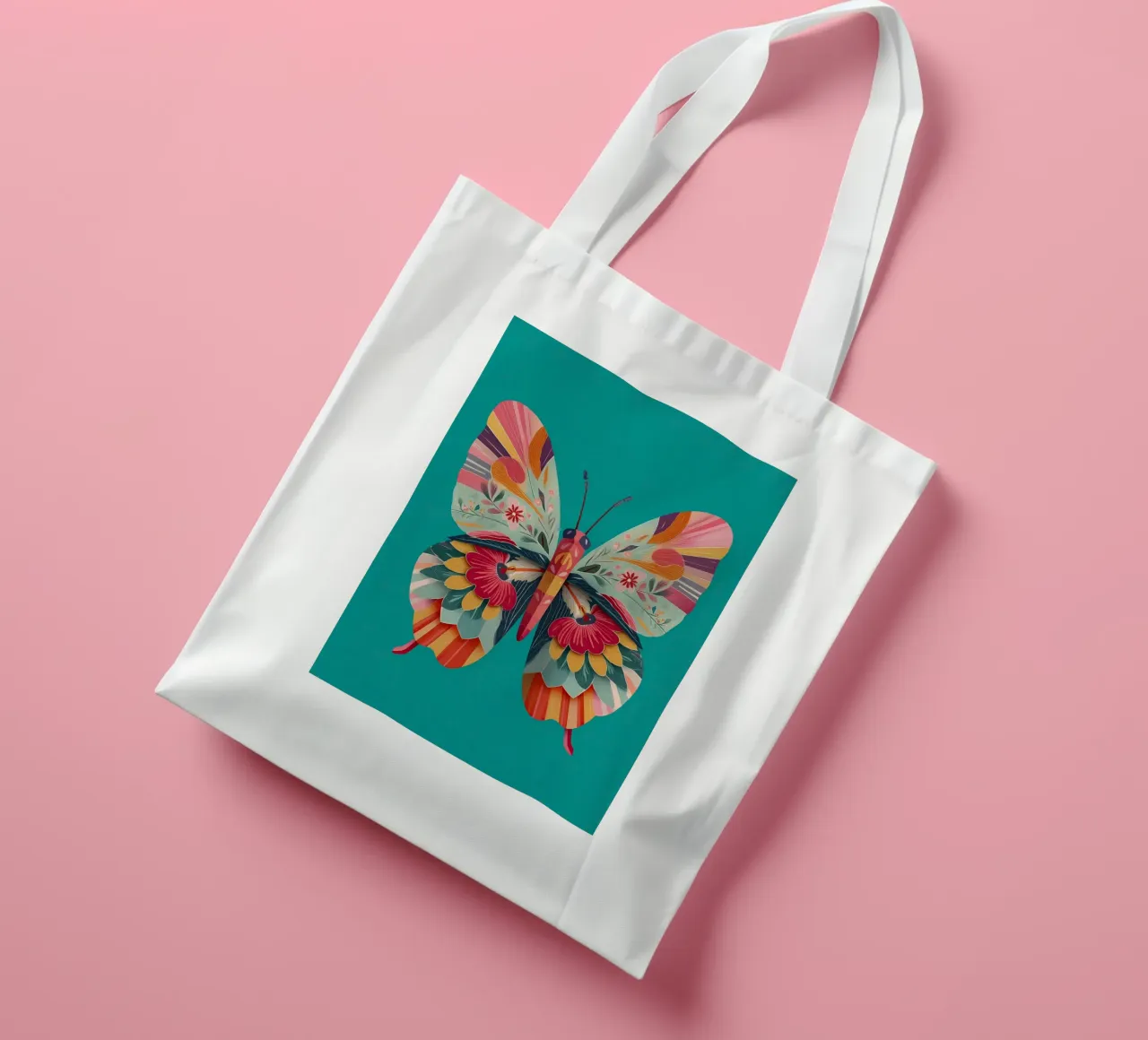 Study of a Butterfly in Bloom borsa in juta da Luca