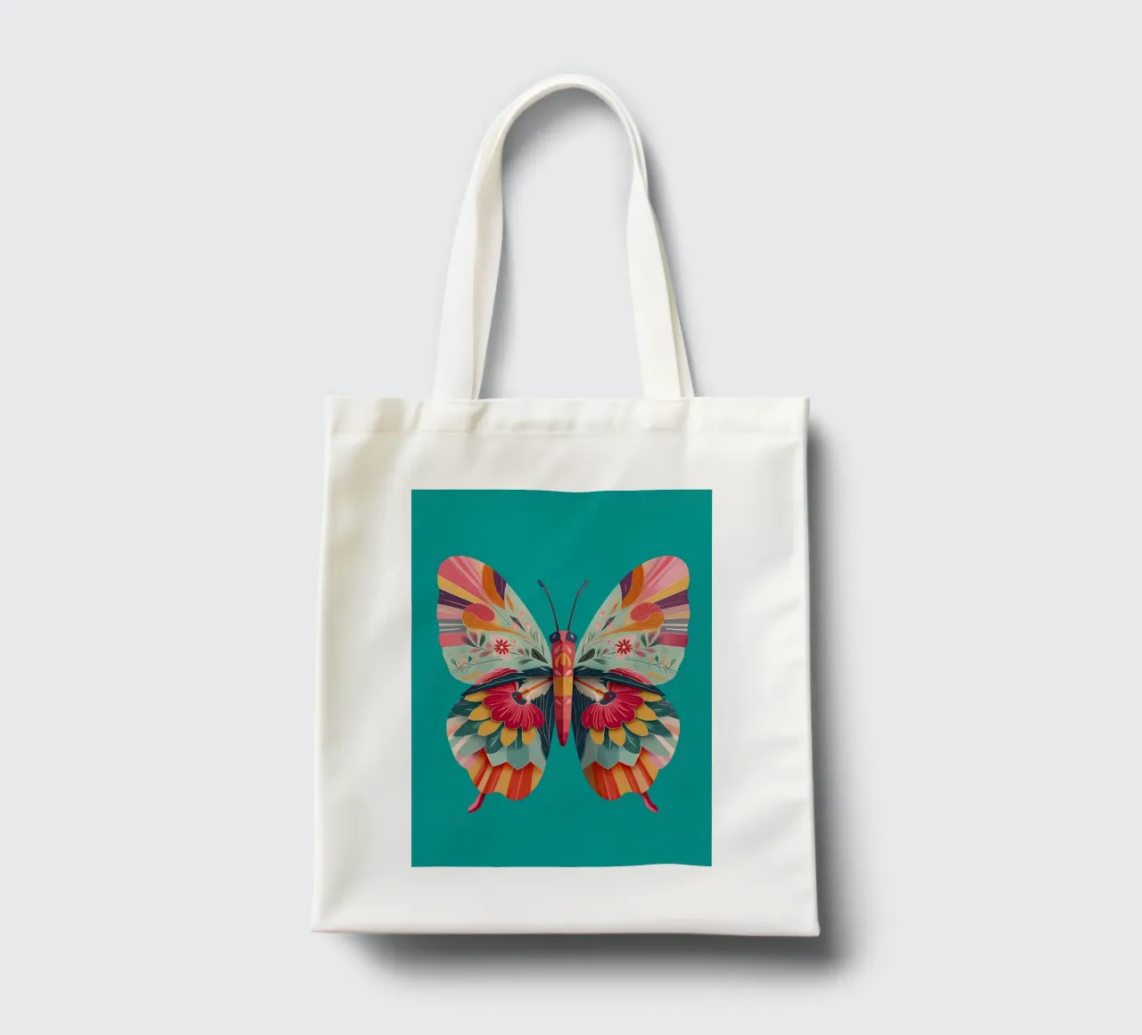 Study of a Butterfly in Bloom borsa in juta da Luca