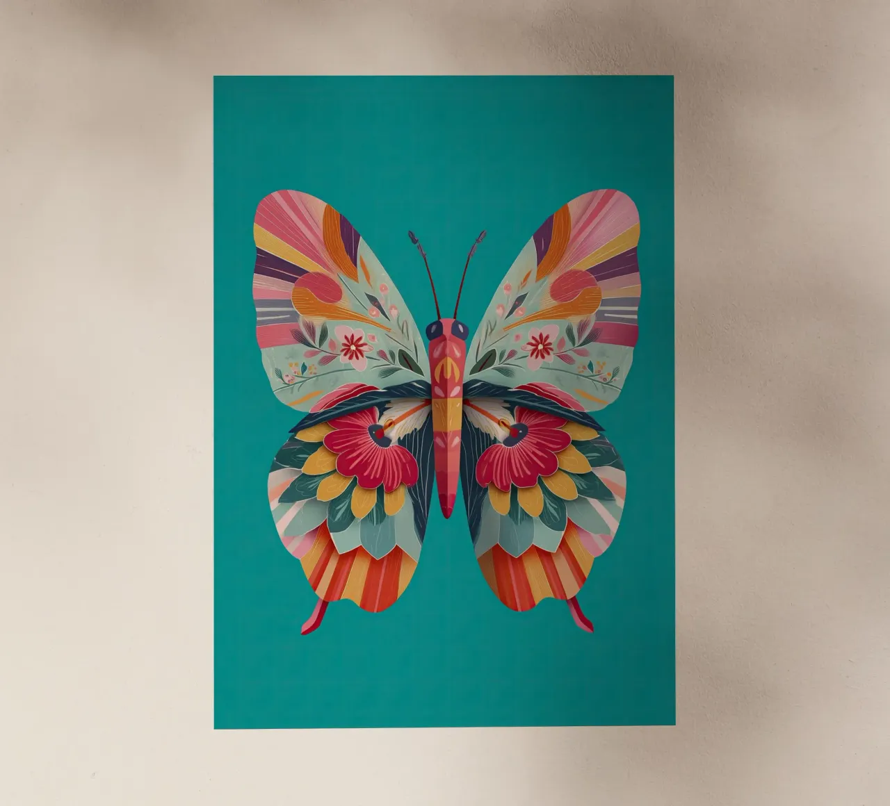 Study of a Butterfly in Bloom lámina retroiluminada de Luca