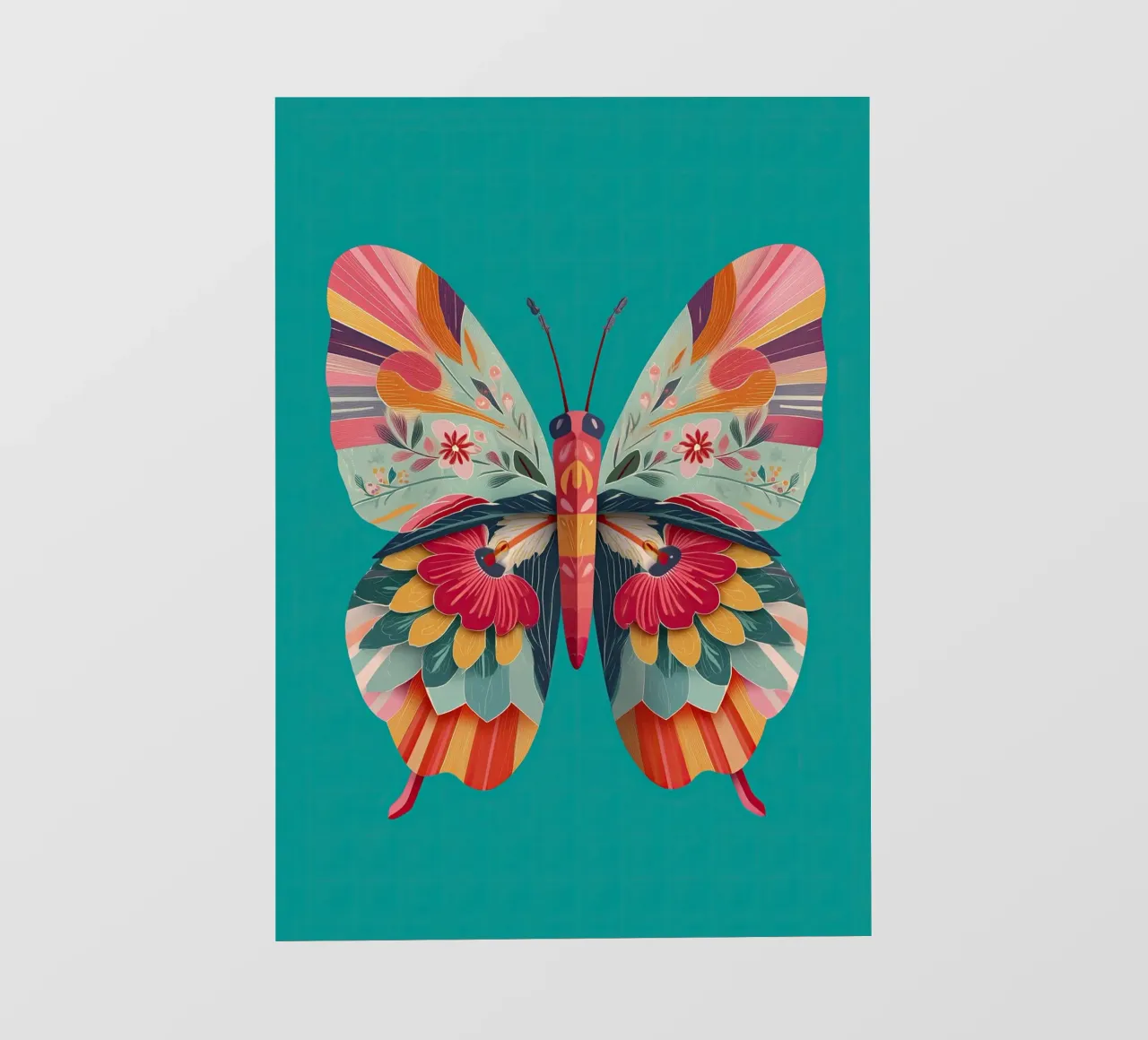 Study of a Butterfly in Bloom telo in pvc da Luca