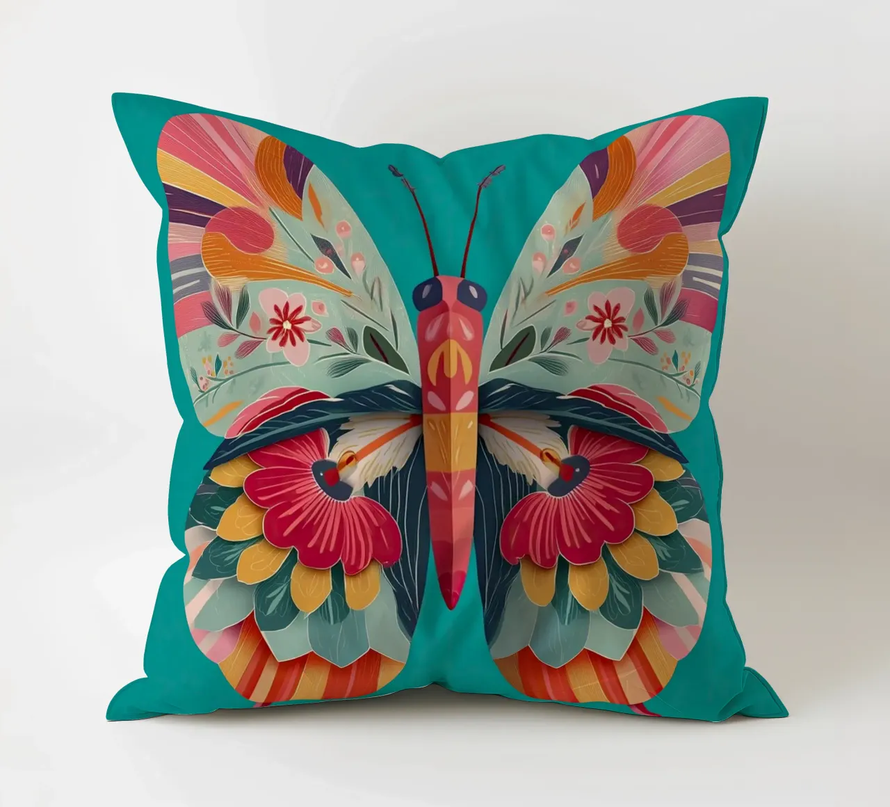 Study of a Butterfly in Bloom cuscino da Luca