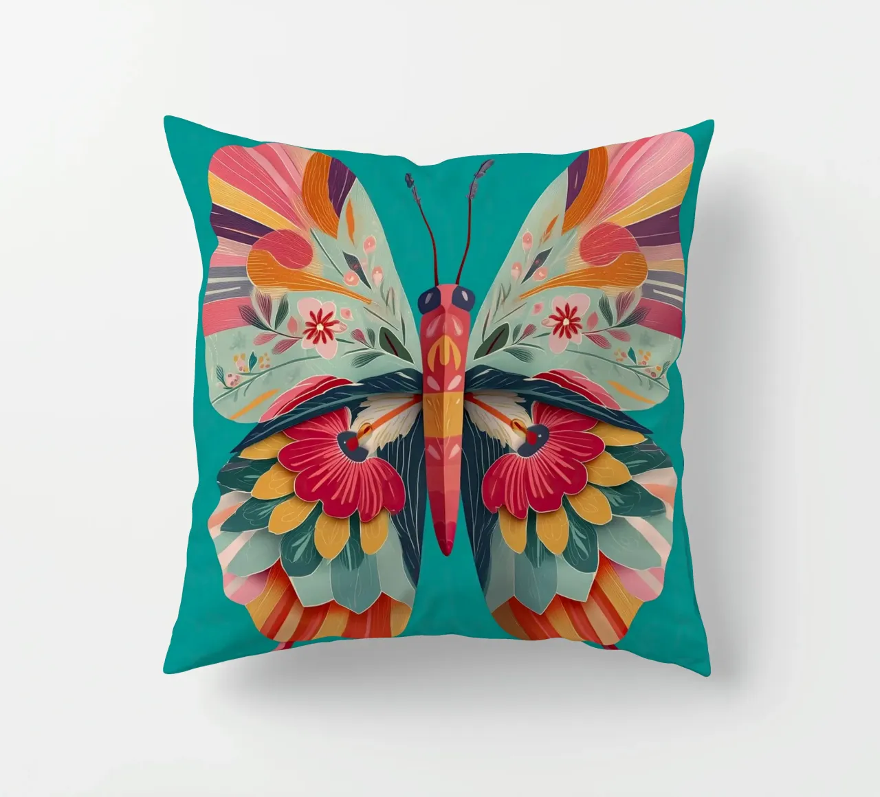 Study of a Butterfly in Bloom cuscino da Luca