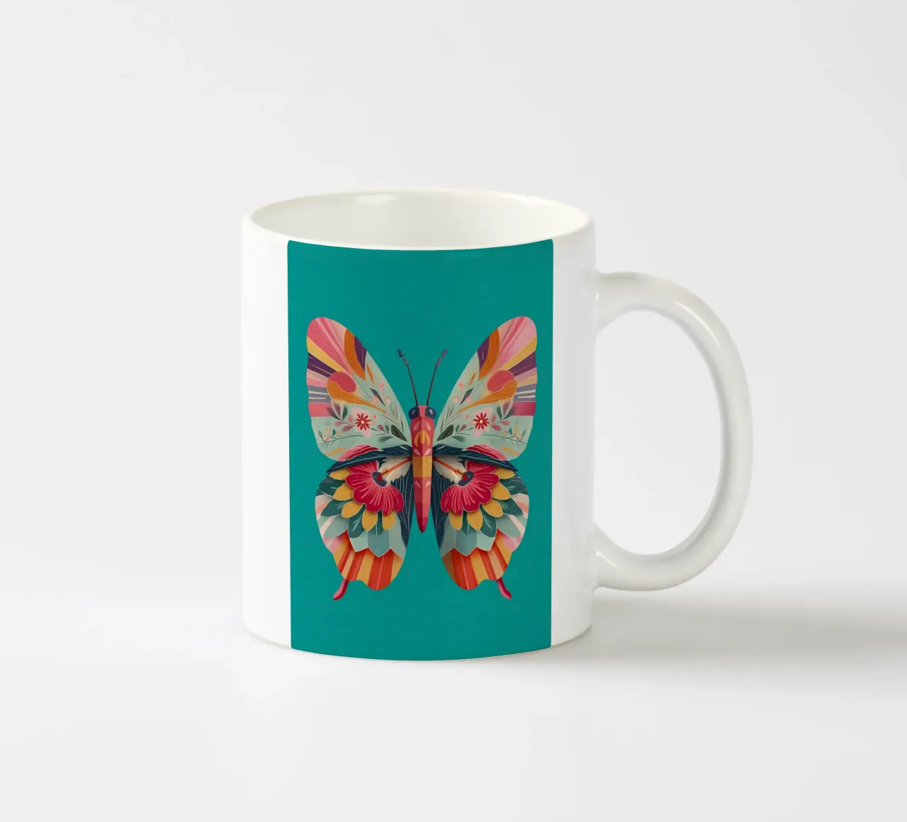 Study of a Butterfly in Bloom taza de cerámica de Luca