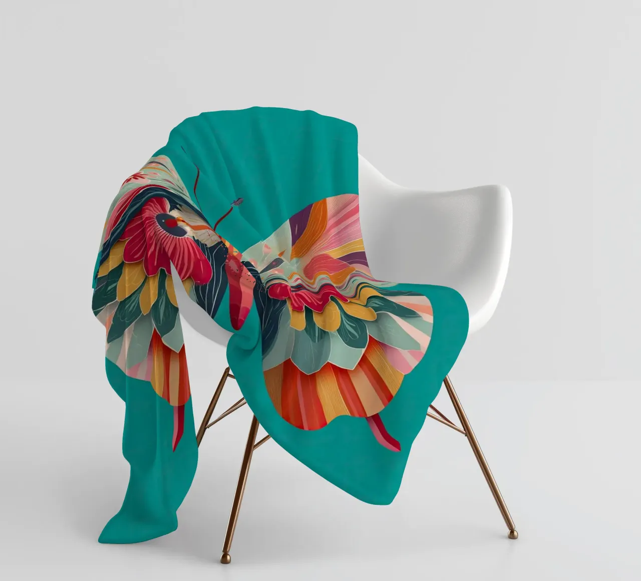 Study of a Butterfly in Bloom fleece blanket by Luca