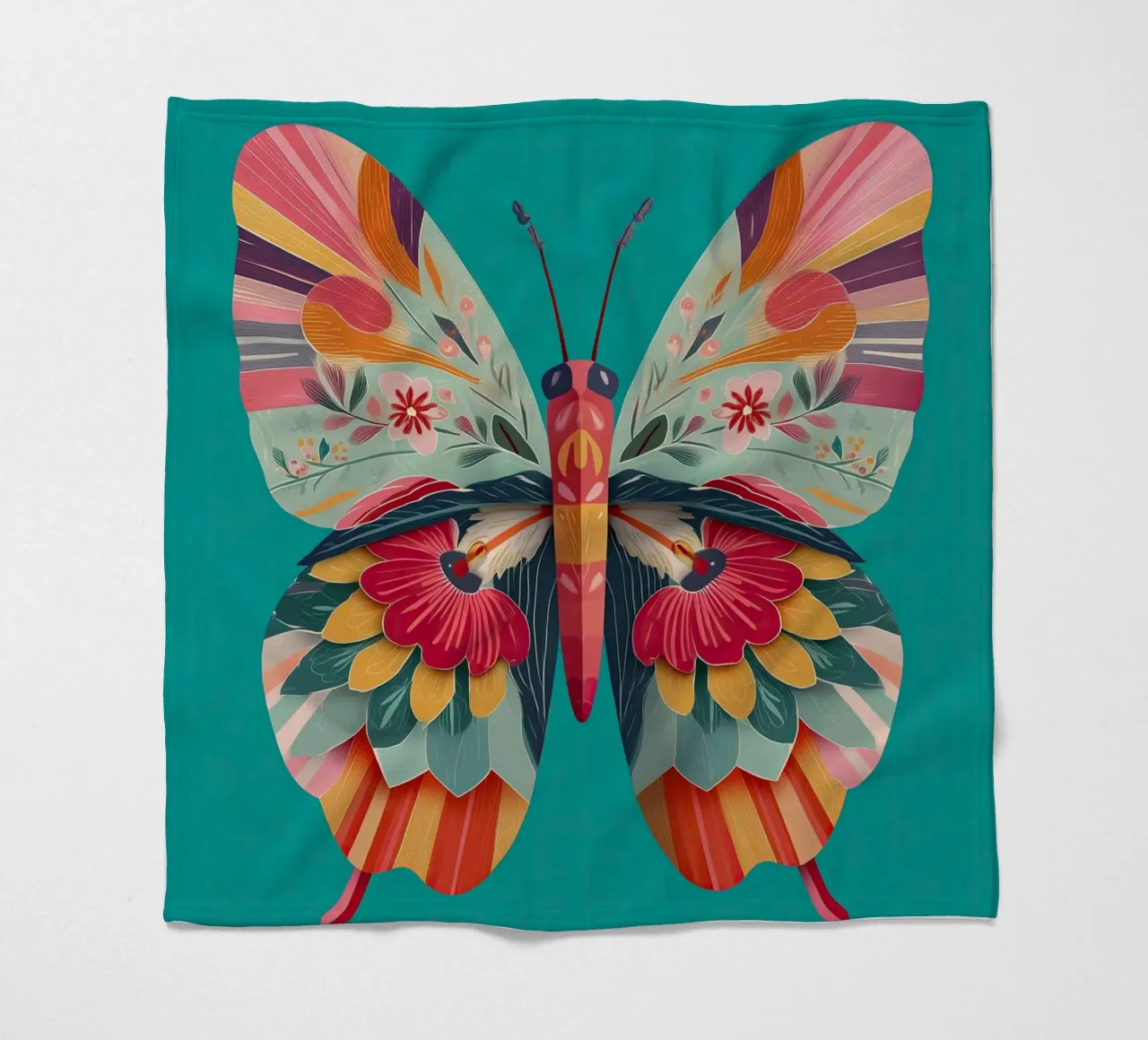 Study of a Butterfly in Bloom Fleecedecke von Luca
