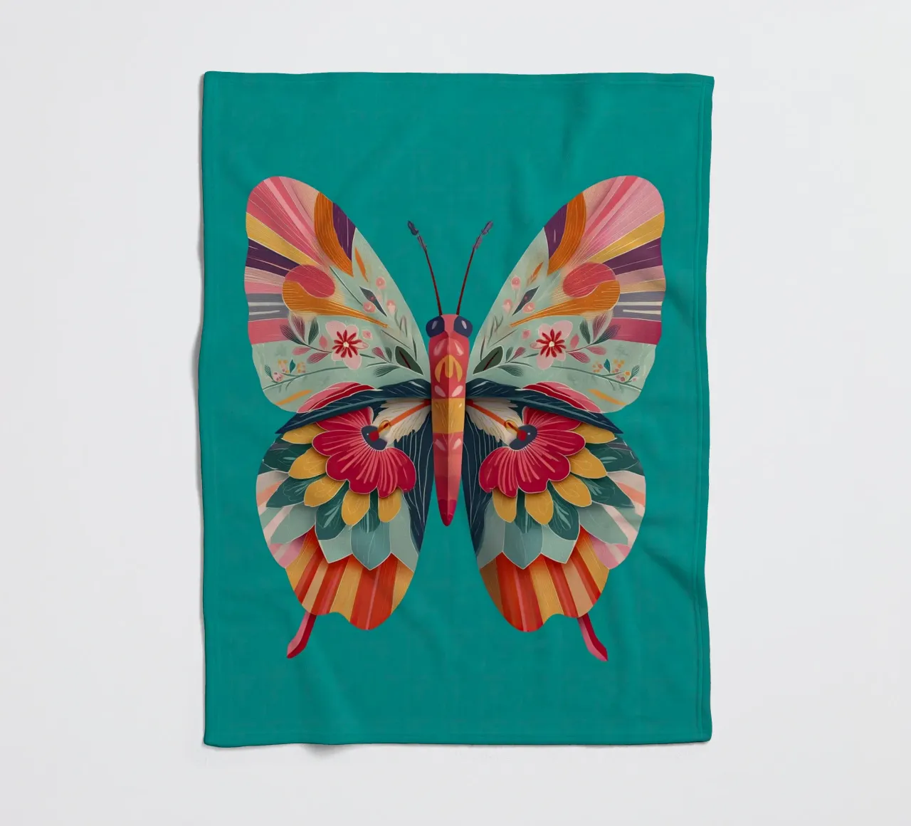 Study of a Butterfly in Bloom Fleecedecke von Luca