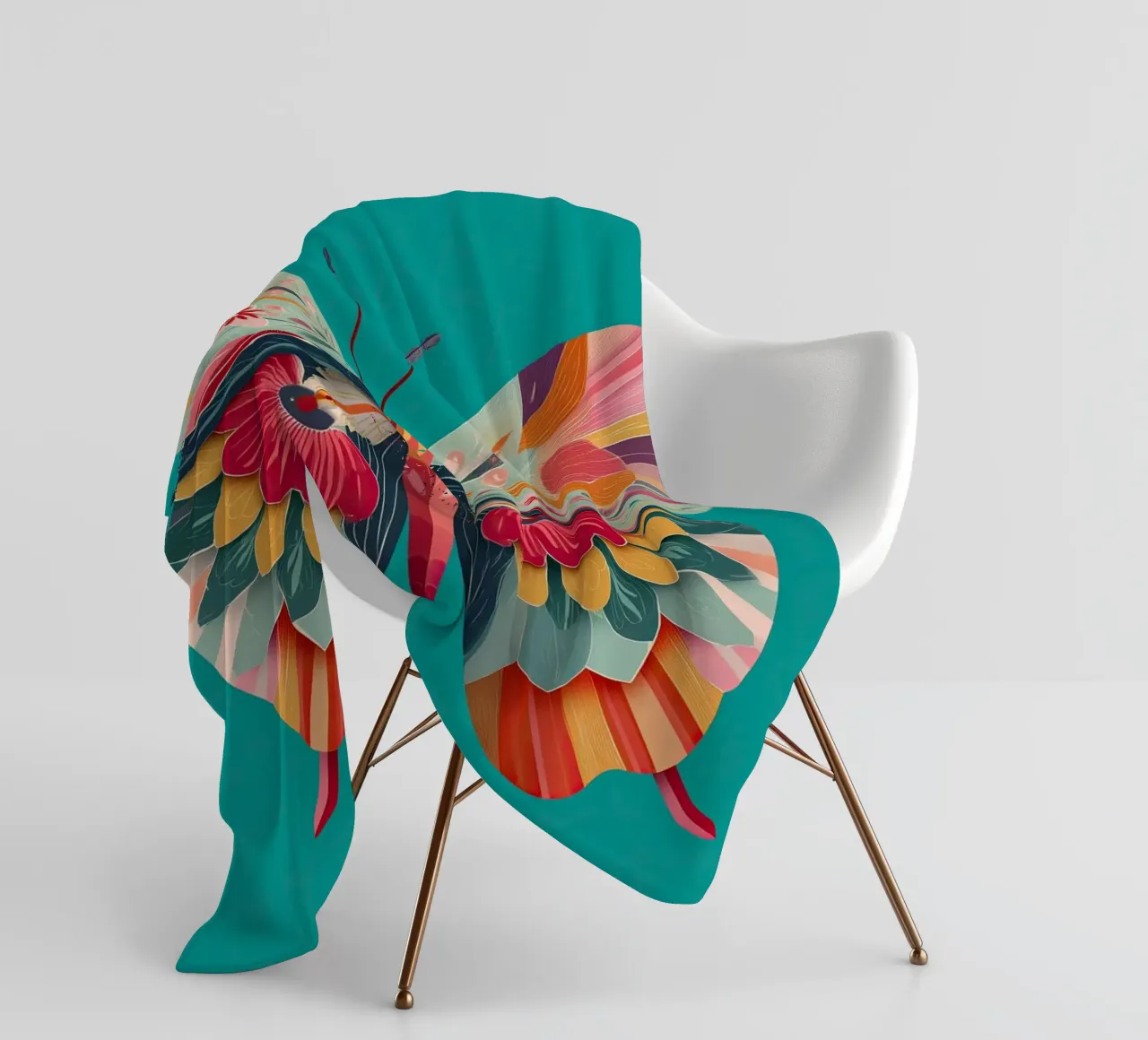 Study of a Butterfly in Bloom fleece blanket by Luca
