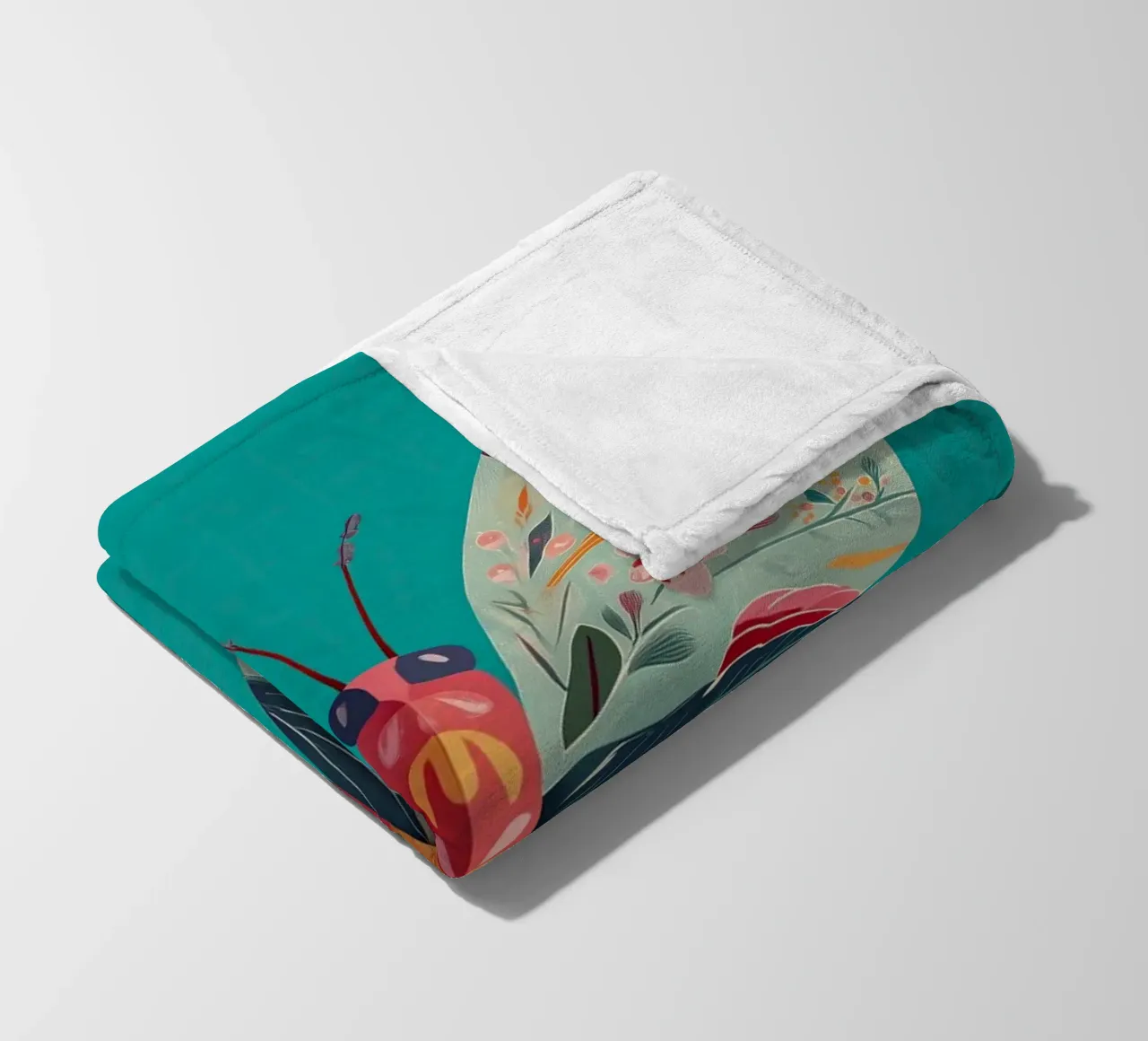 Study of a Butterfly in Bloom fleece blanket by Luca