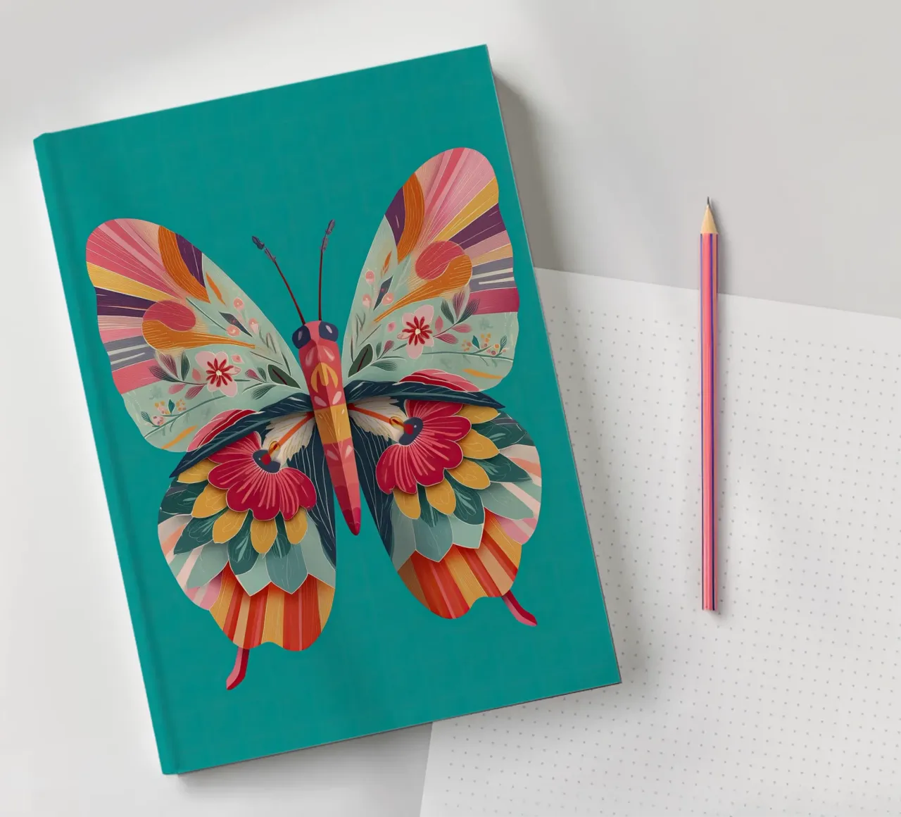 Study of a Butterfly in Bloom notebook by Luca