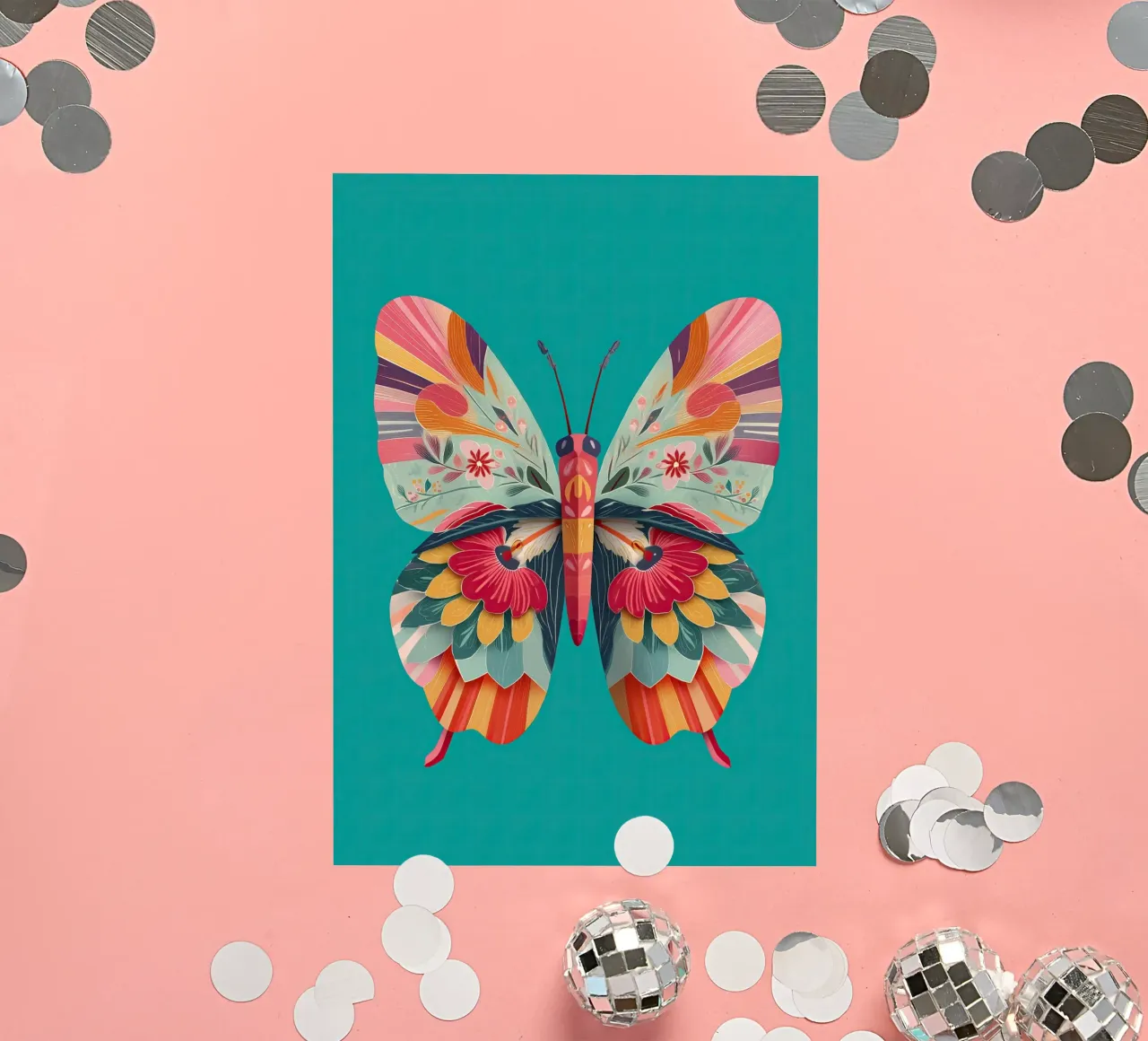 Study of a Butterfly in Bloom sticker by Luca