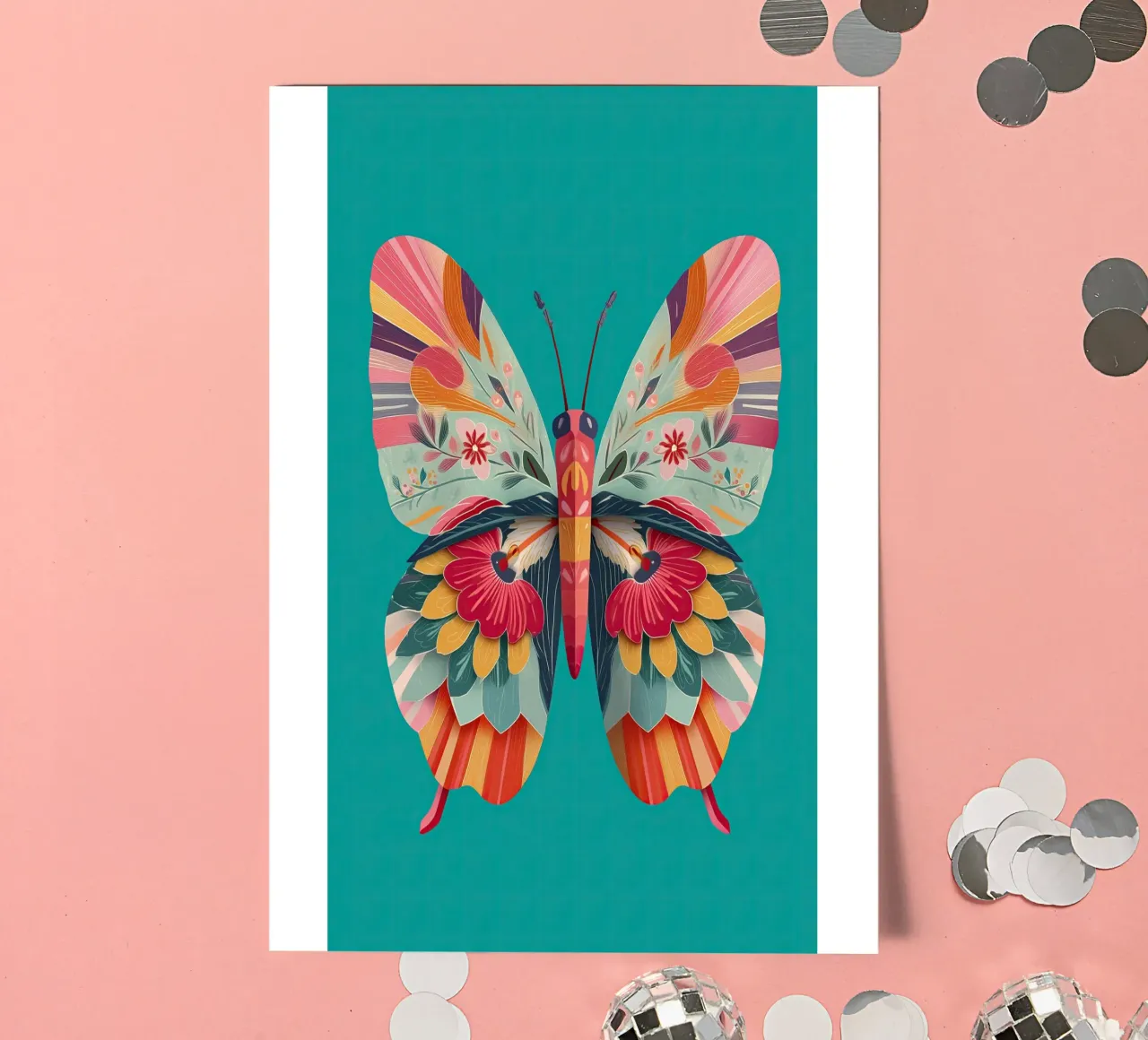 Study of a Butterfly in Bloom foglio adesivo da Luca