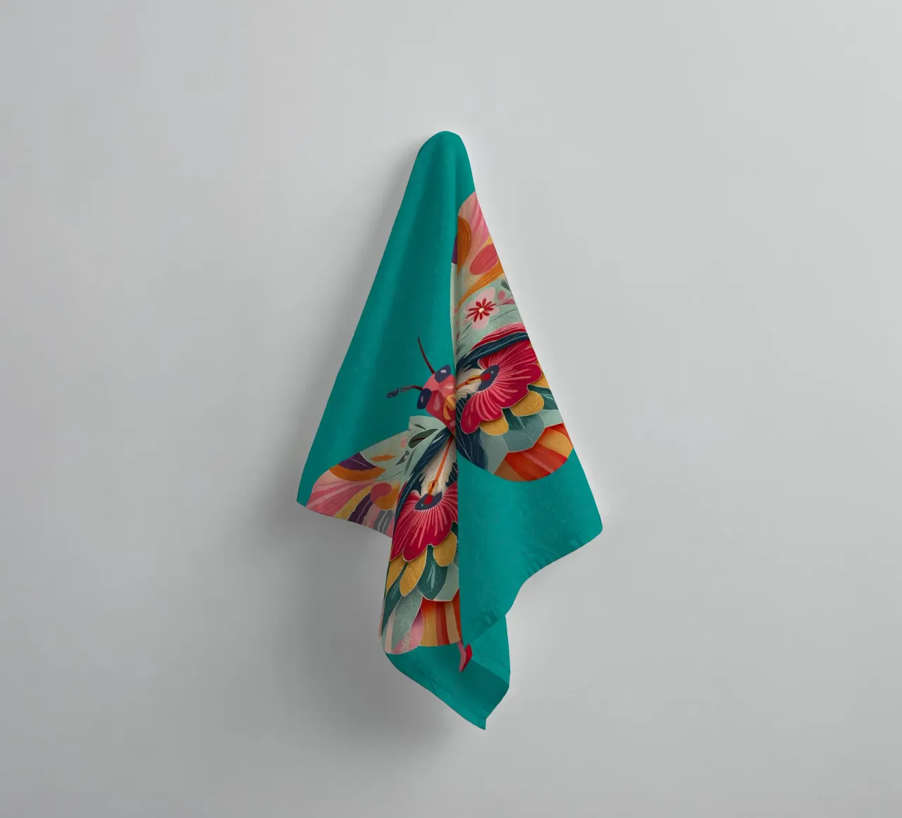 Study of a Butterfly in Bloom towel by Luca