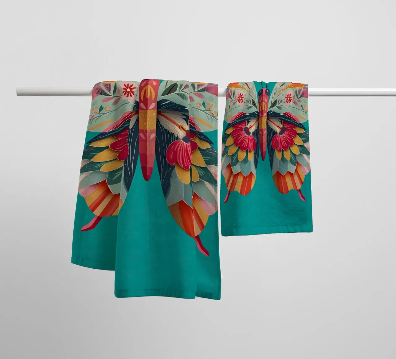 Study of a Butterfly in Bloom towel by Luca