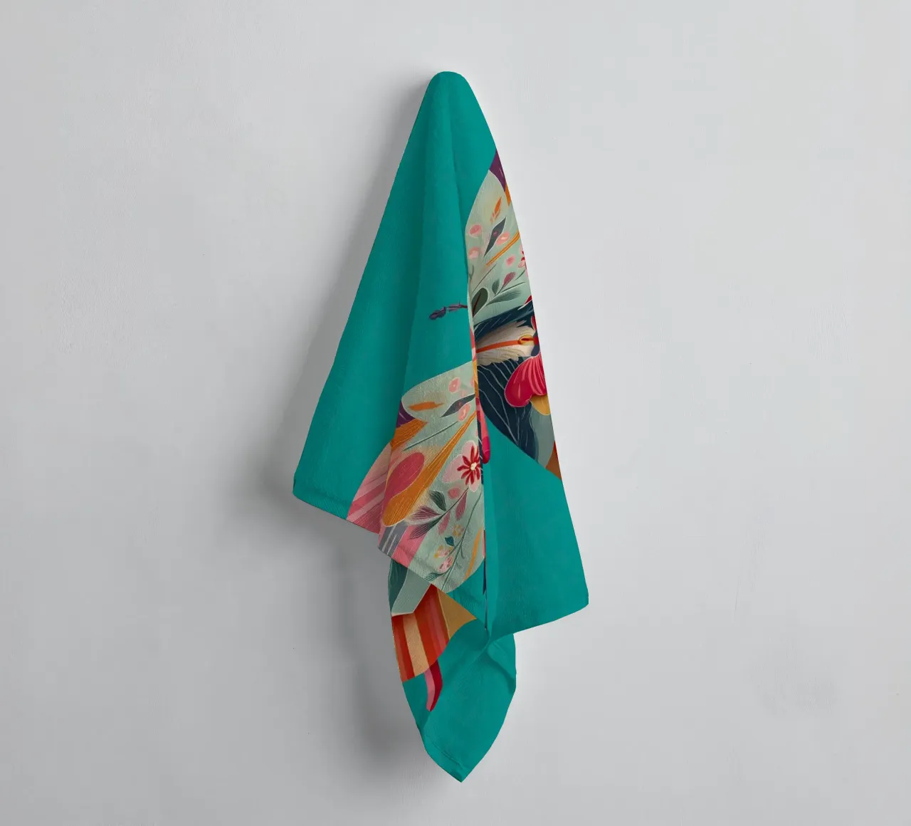 Study of a Butterfly in Bloom towel by Luca