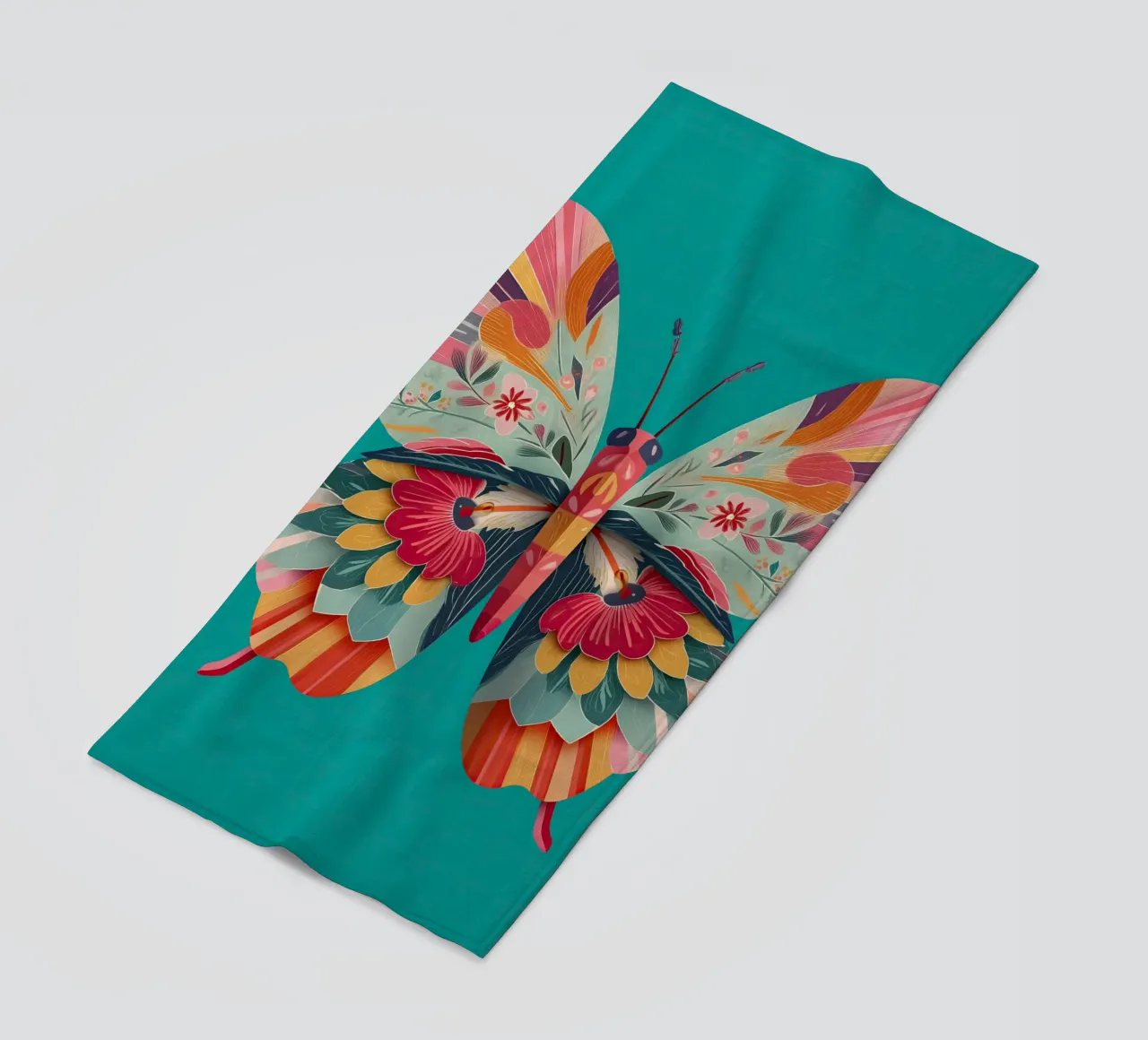 Study of a Butterfly in Bloom beach towel by Luca