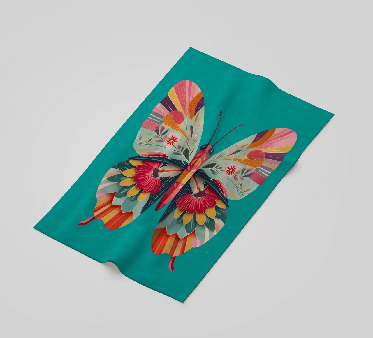 Study of a Butterfly in Bloom beach towel by Luca