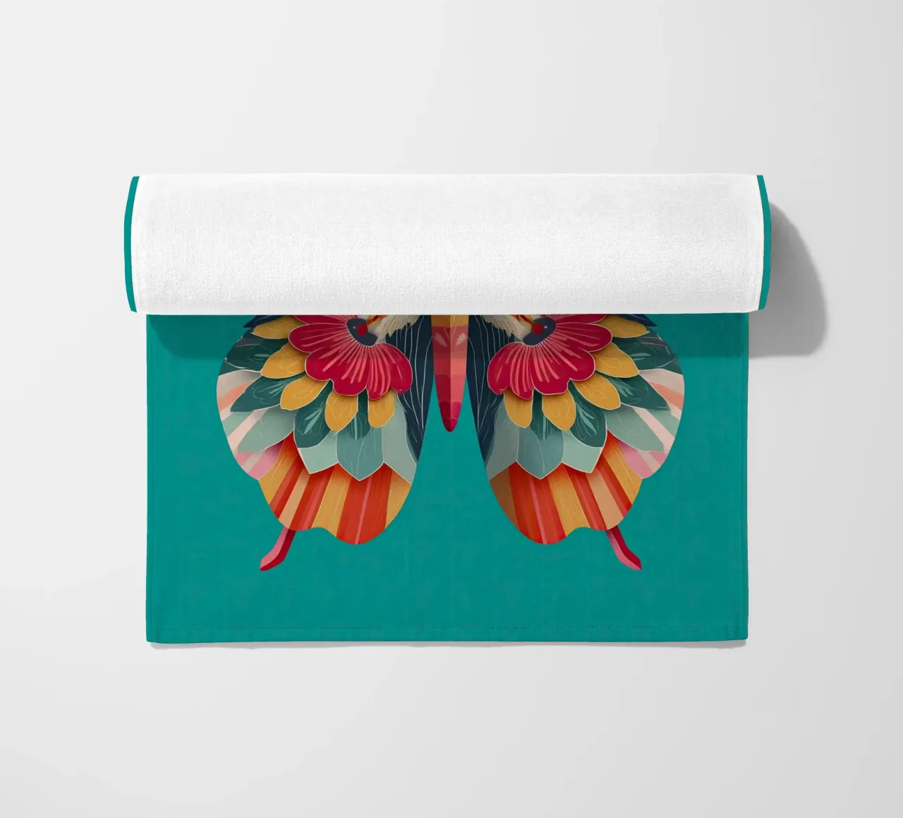 Study of a Butterfly in Bloom beach towel by Luca