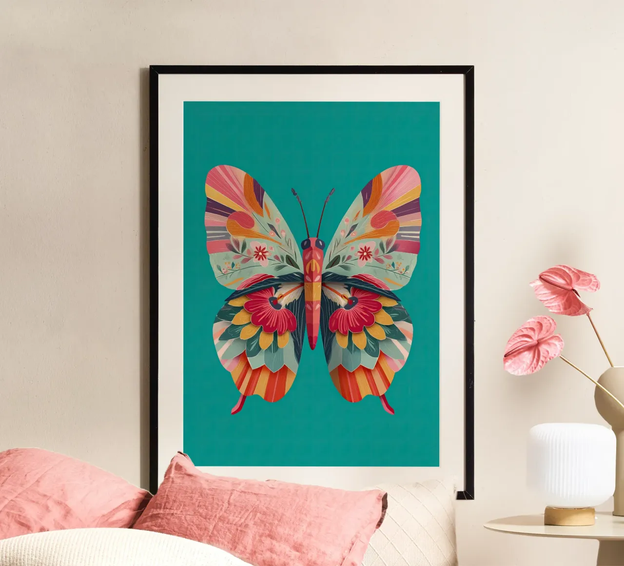 Study of a Butterfly in Bloom hahnemühle de Luca